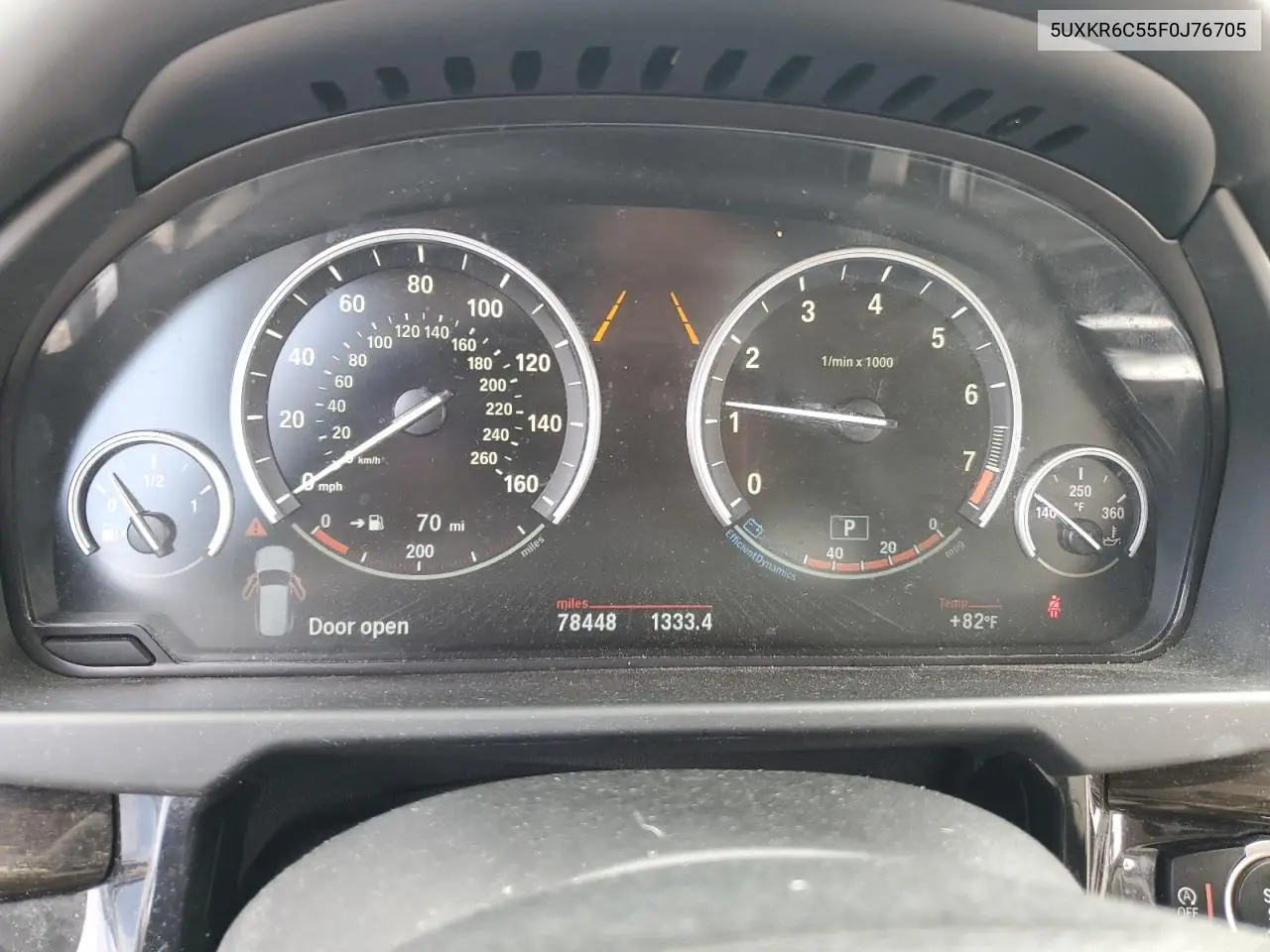 2015 BMW X5 xDrive50I VIN: 5UXKR6C55F0J76705 Lot: 59353655
