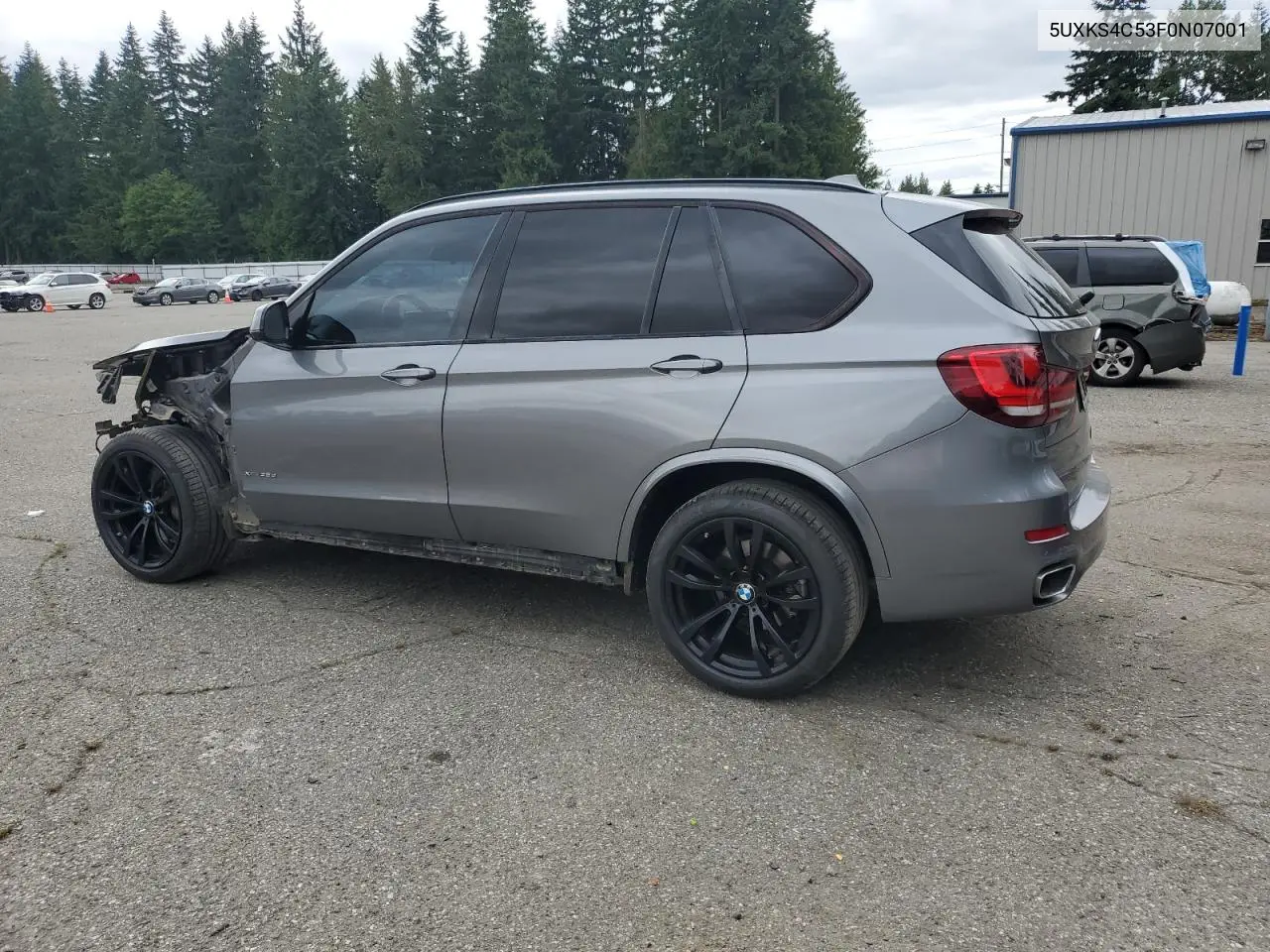 2015 BMW X5 xDrive35D VIN: 5UXKS4C53F0N07001 Lot: 61865245