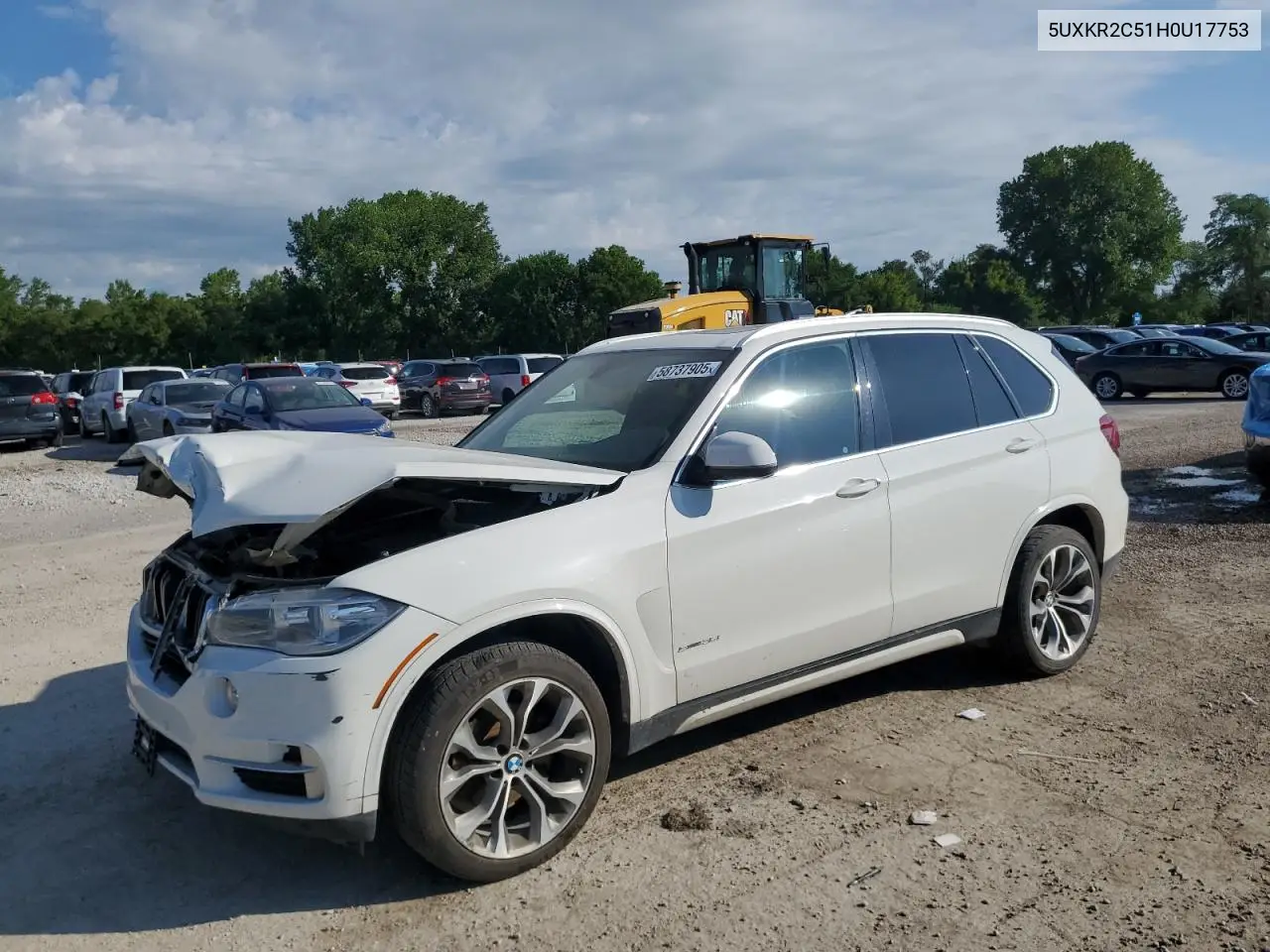 2017 BMW X5 Sdrive35I VIN: 5UXKR2C51H0U17753 Lot: 58737905