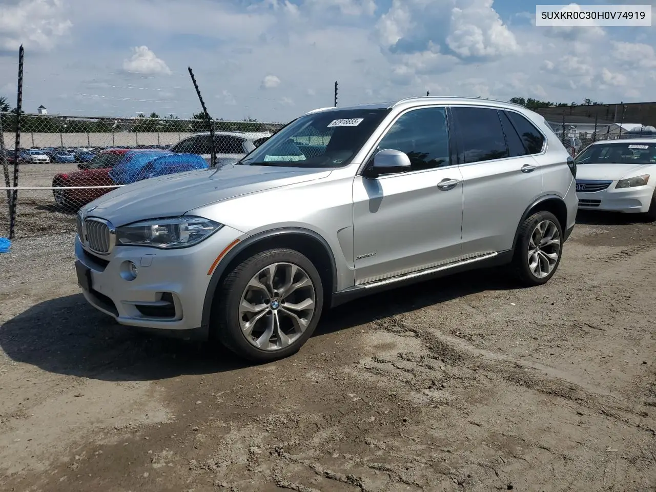 2017 BMW X5 xDrive35I VIN: 5UXKR0C30H0V74919 Lot: 62918855