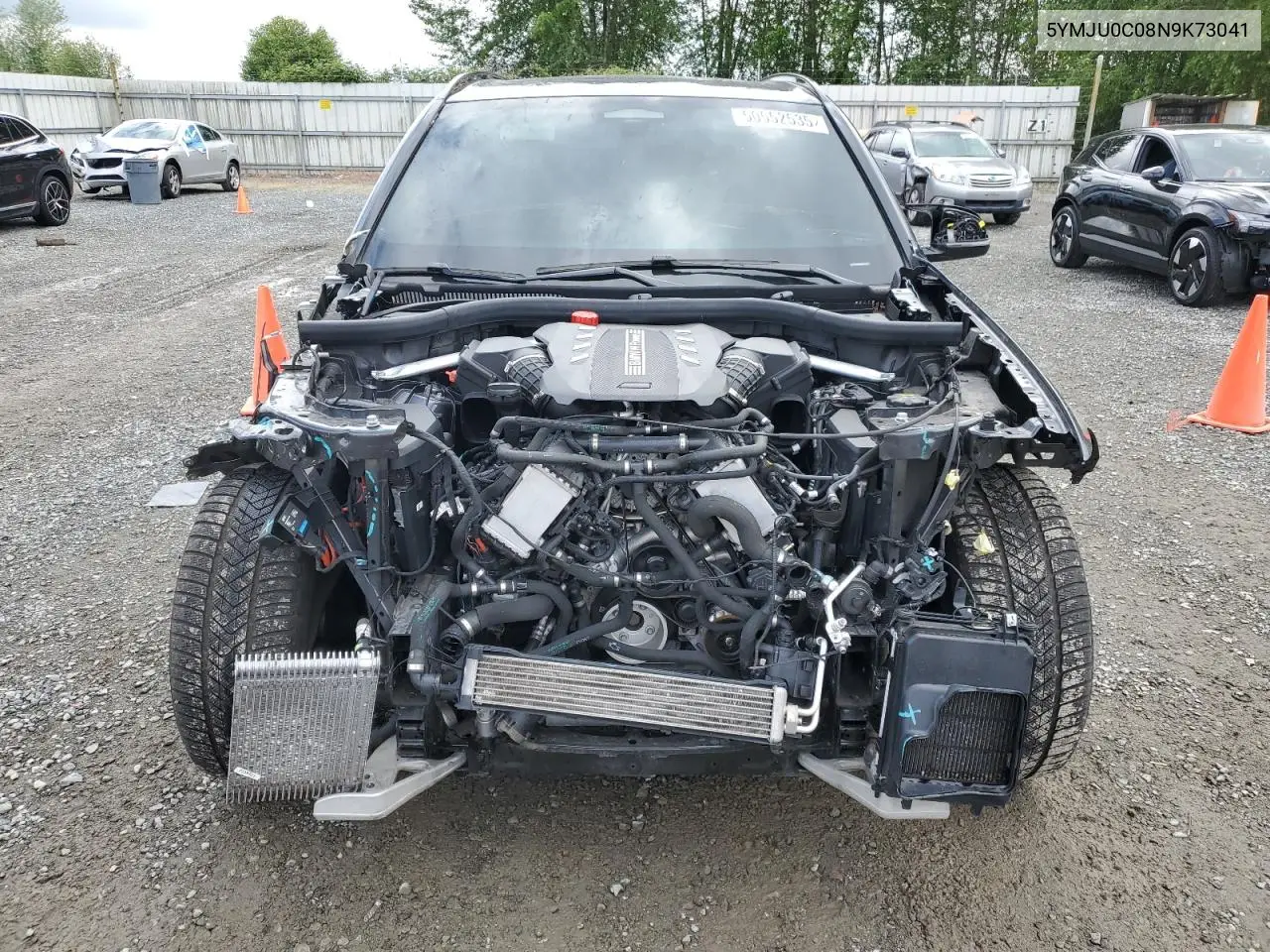 2022 BMW X5 M VIN: 5YMJU0C08N9K73041 Lot: 50552535