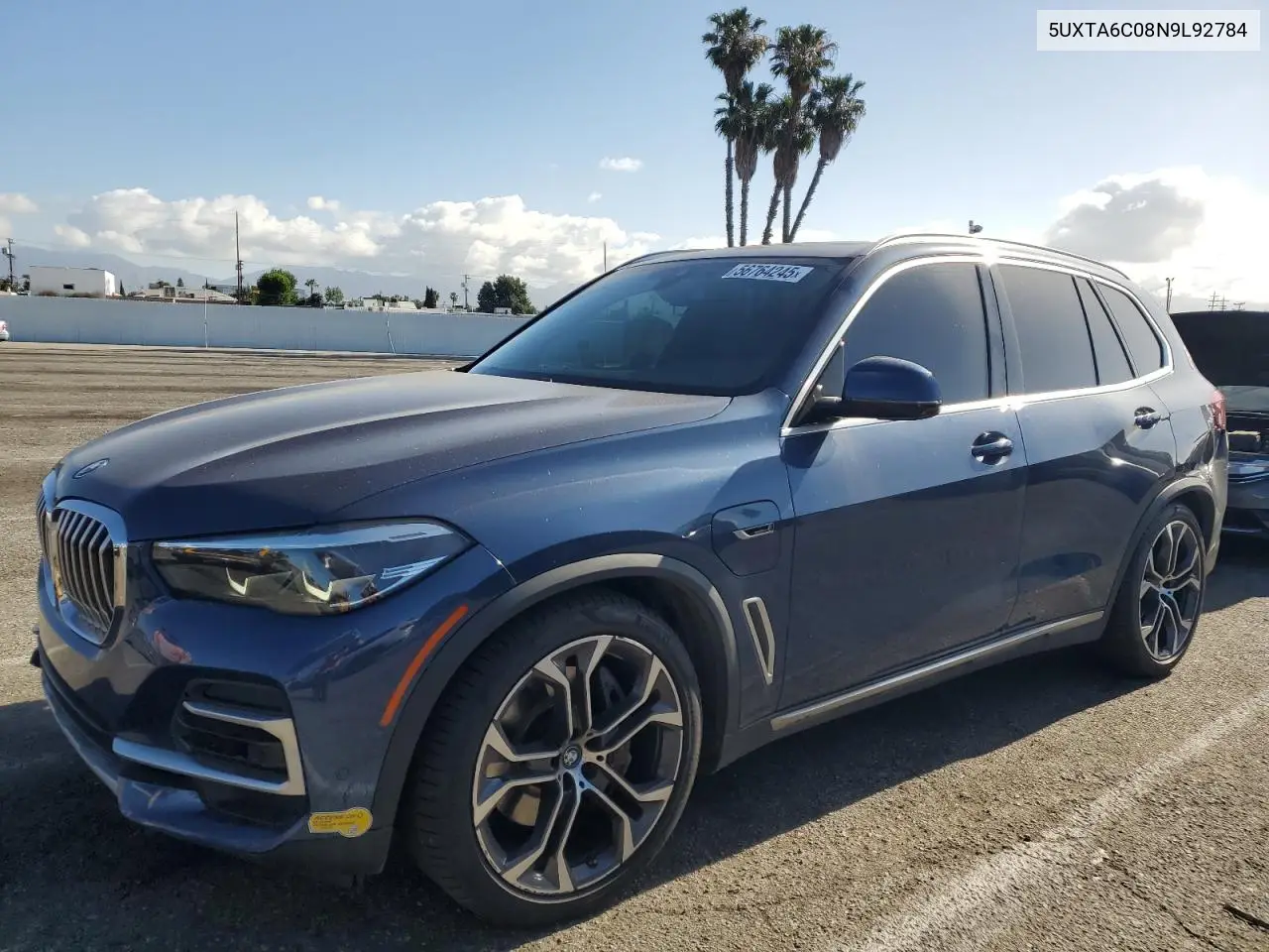 2022 BMW X5 xDrive45E VIN: 5UXTA6C08N9L92784 Lot: 56764245