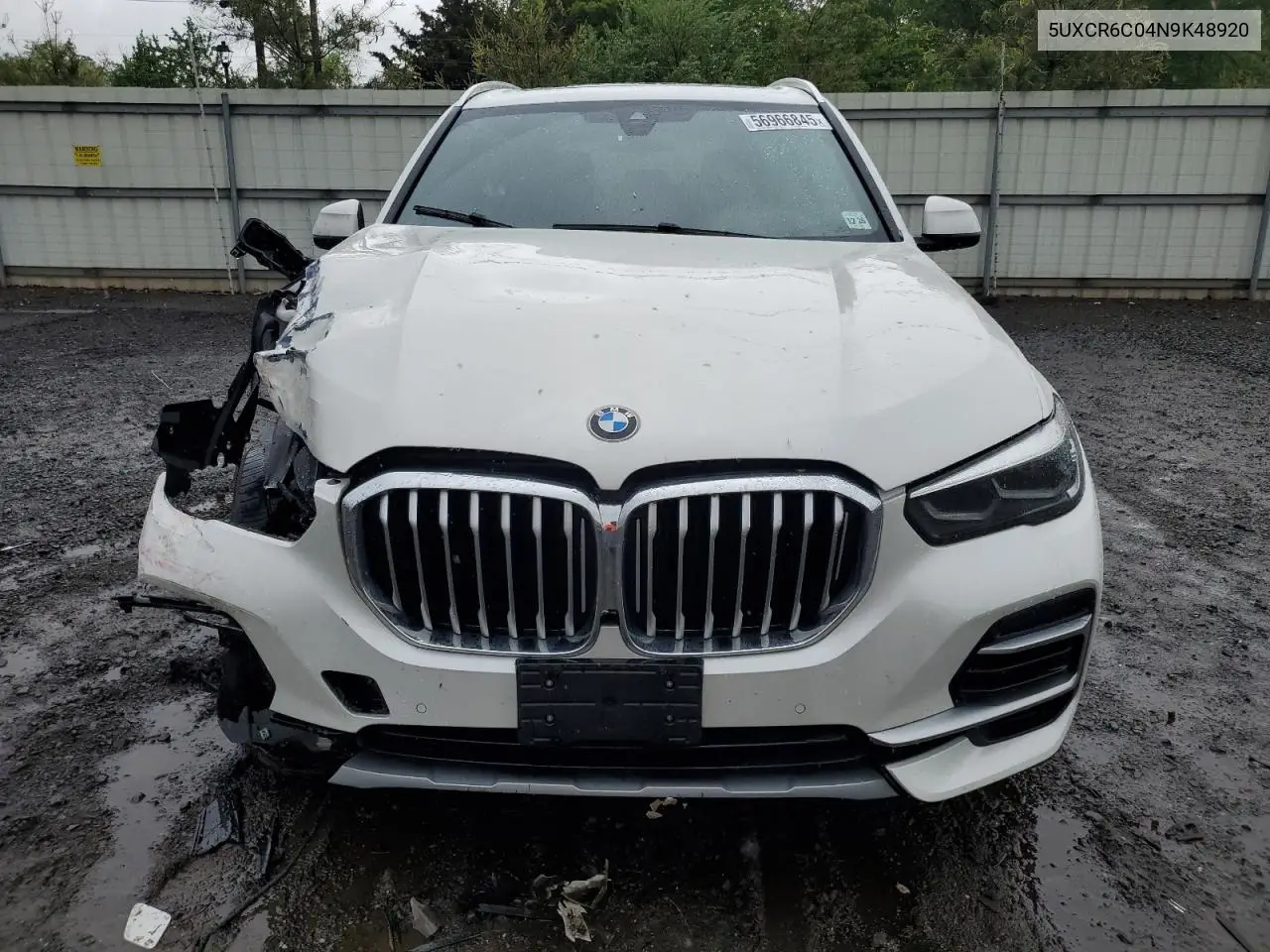 2022 BMW X5 xDrive40I VIN: 5UXCR6C04N9K48920 Lot: 56966845