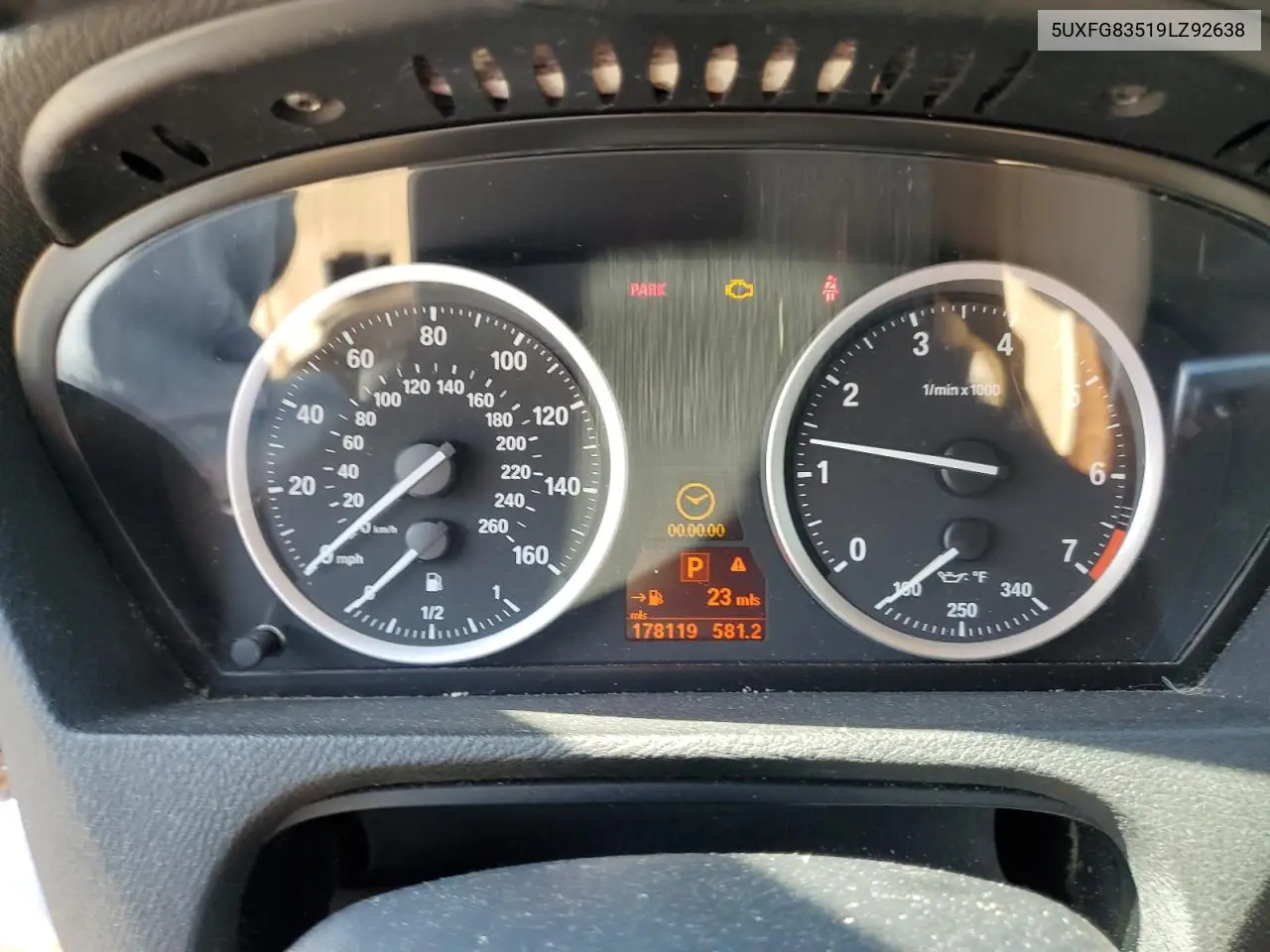 2009 BMW X6 VIN: 5UXFG83519LZ92638 Lot: 61913495