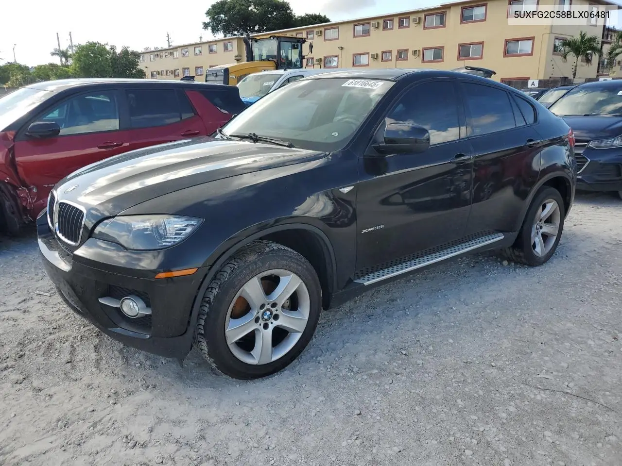 2011 BMW X6 xDrive35I VIN: 5UXFG2C58BLX06481 Lot: 61816645