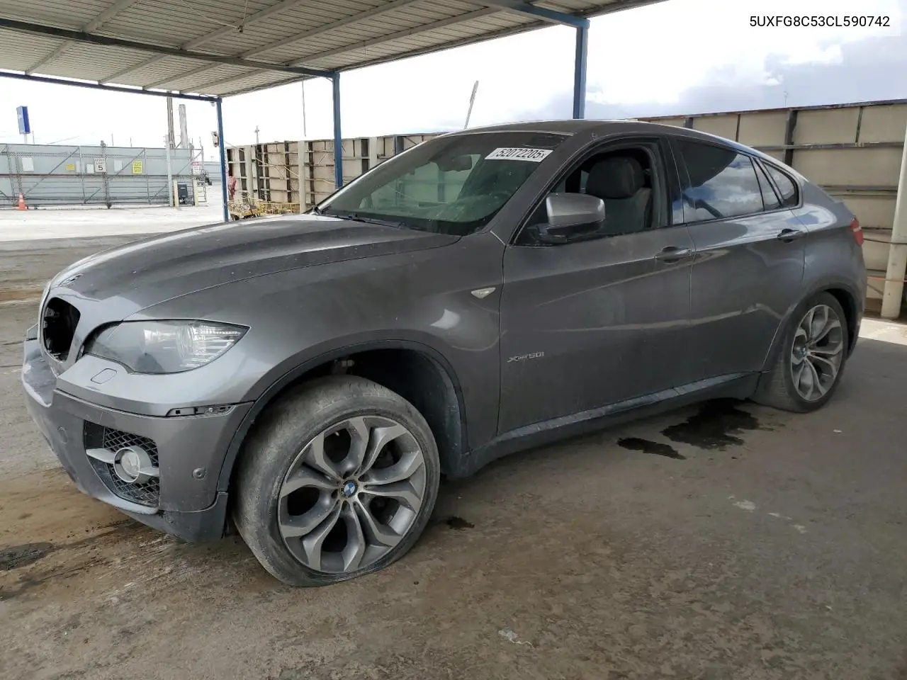 2012 BMW X6 xDrive50I VIN: 5UXFG8C53CL590742 Lot: 52072205