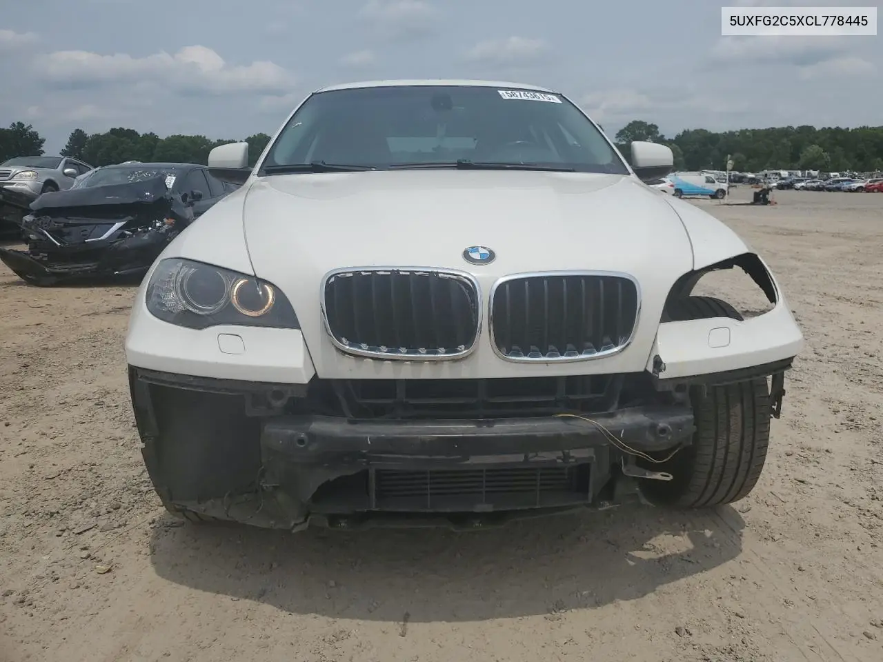 2012 BMW X6 xDrive35I VIN: 5UXFG2C5XCL778445 Lot: 58743615