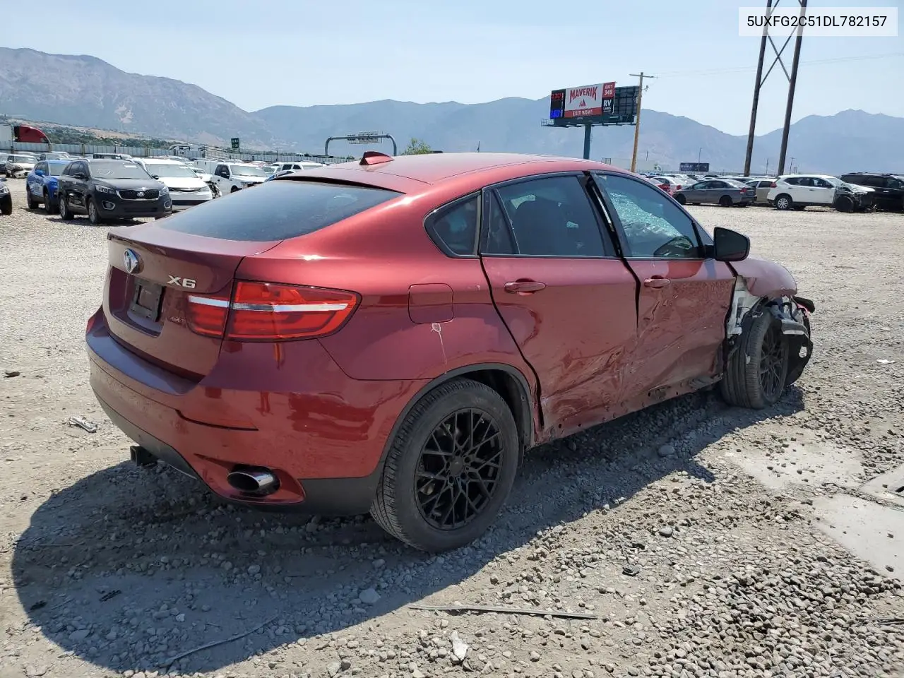 2013 BMW X6 xDrive35I VIN: 5UXFG2C51DL782157 Lot: 62762785