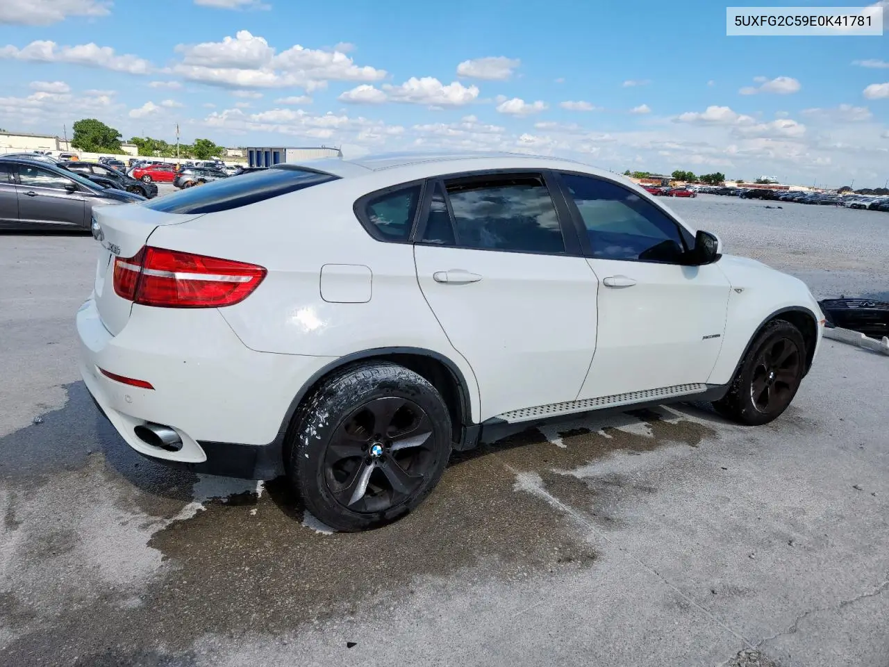 2014 BMW X6 xDrive35I VIN: 5UXFG2C59E0K41781 Lot: 62729615