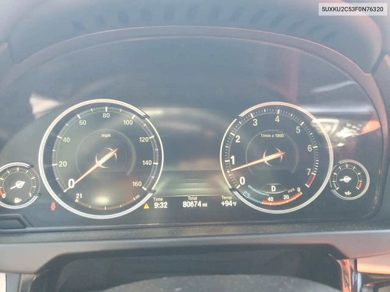 2015 BMW X6 xDrive35I VIN: 5UXKU2C53F0N76320 Lot: 60108925