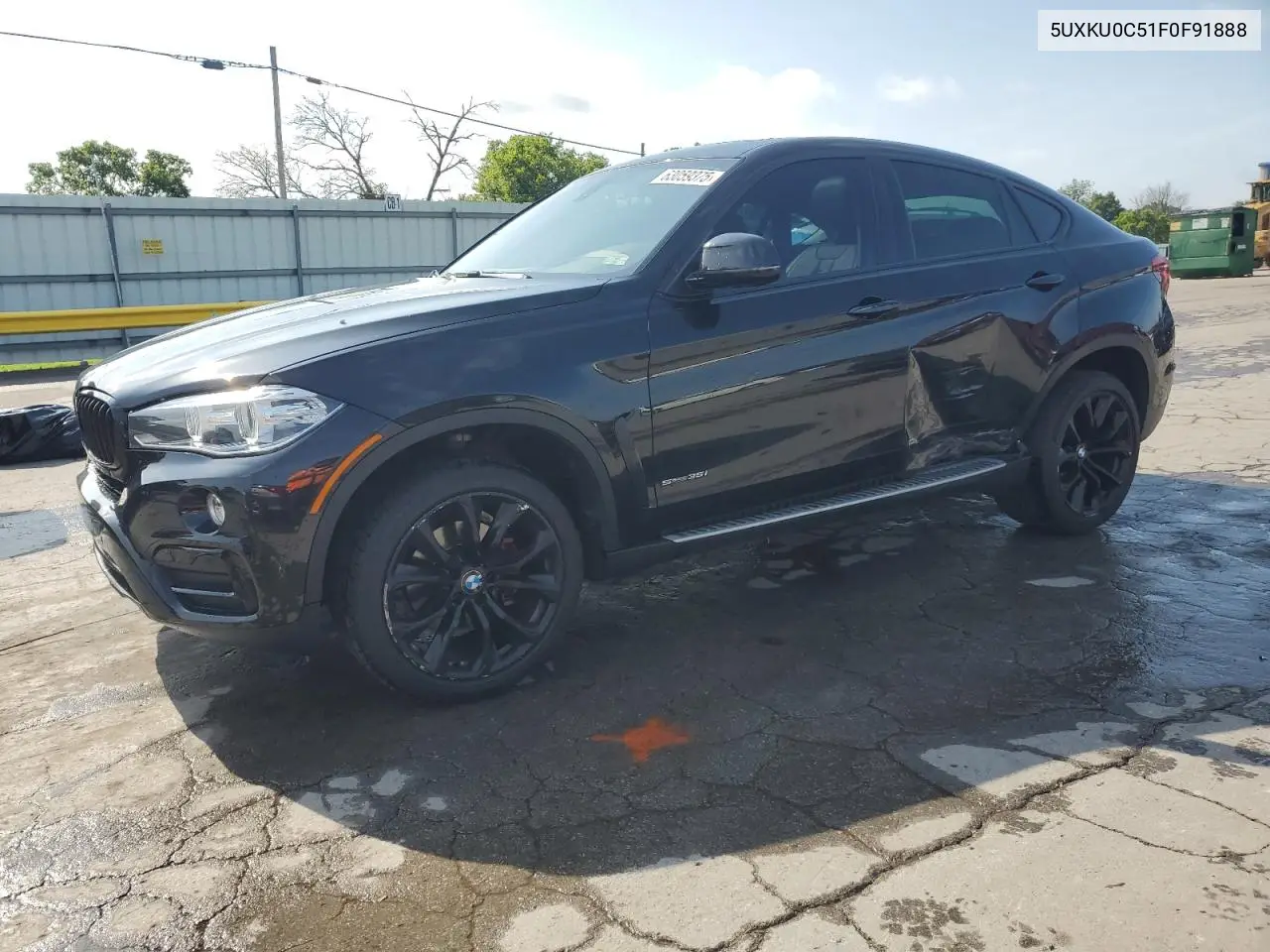 2015 BMW X6 Sdrive35I VIN: 5UXKU0C51F0F91888 Lot: 63059375