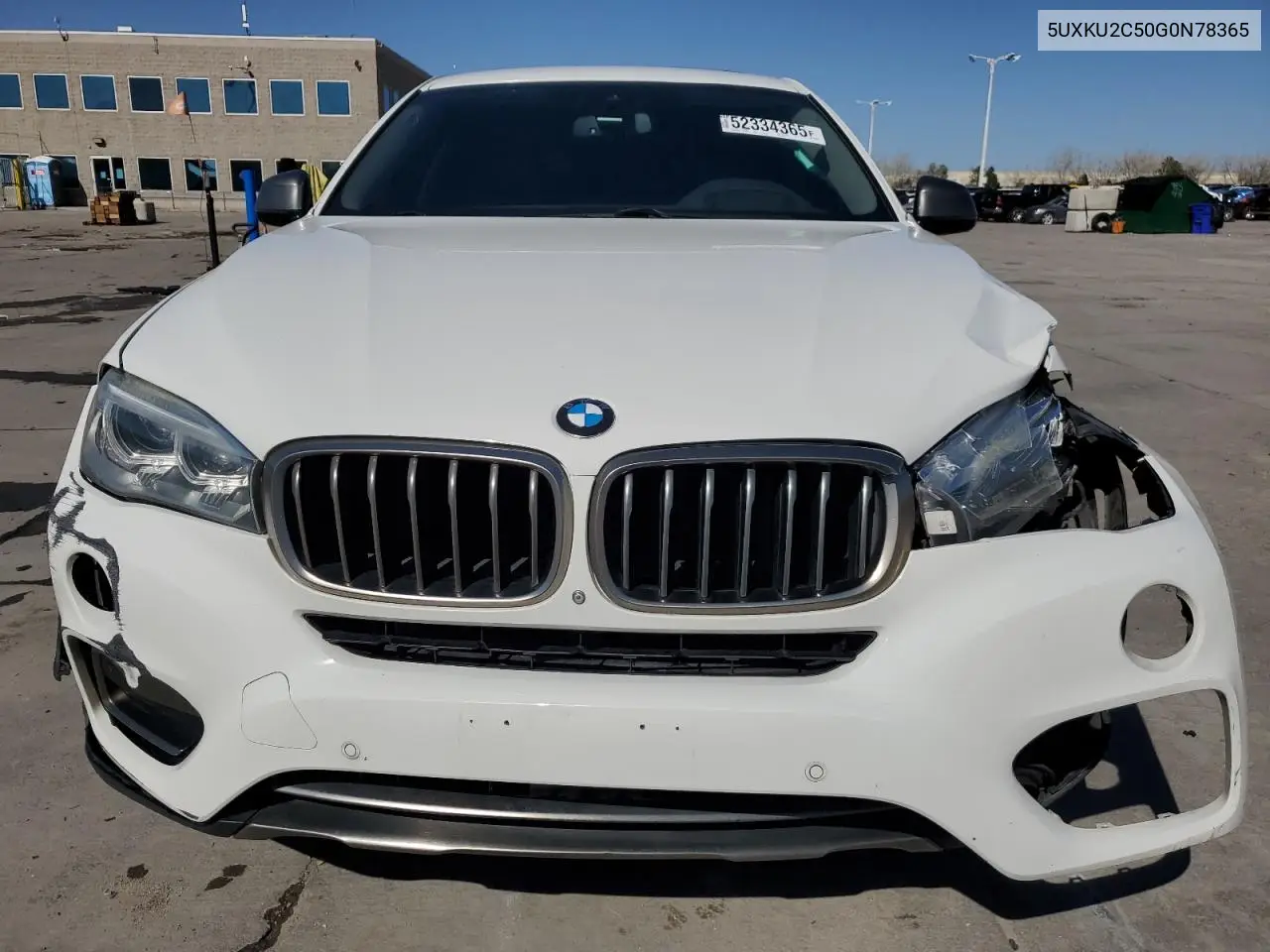 2016 BMW X6 xDrive35I VIN: 5UXKU2C50G0N78365 Lot: 52334365