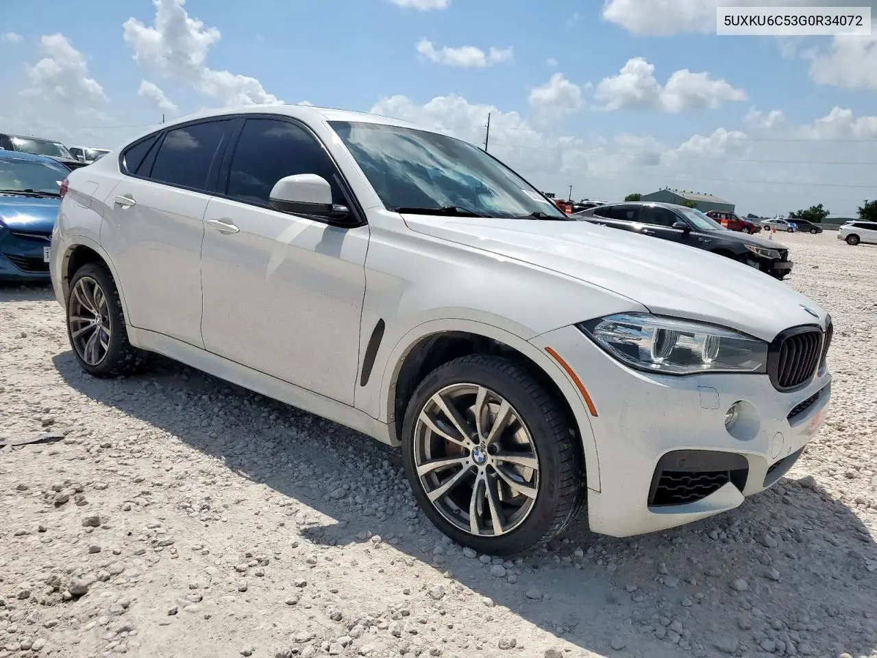 2016 BMW X6 xDrive50I VIN: 5UXKU6C53G0R34072 Lot: 60338645