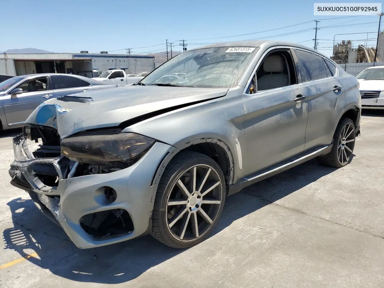 2016 BMW X6 Sdrive35I VIN: 5UXKU0C51G0F92945 Lot: 62681315
