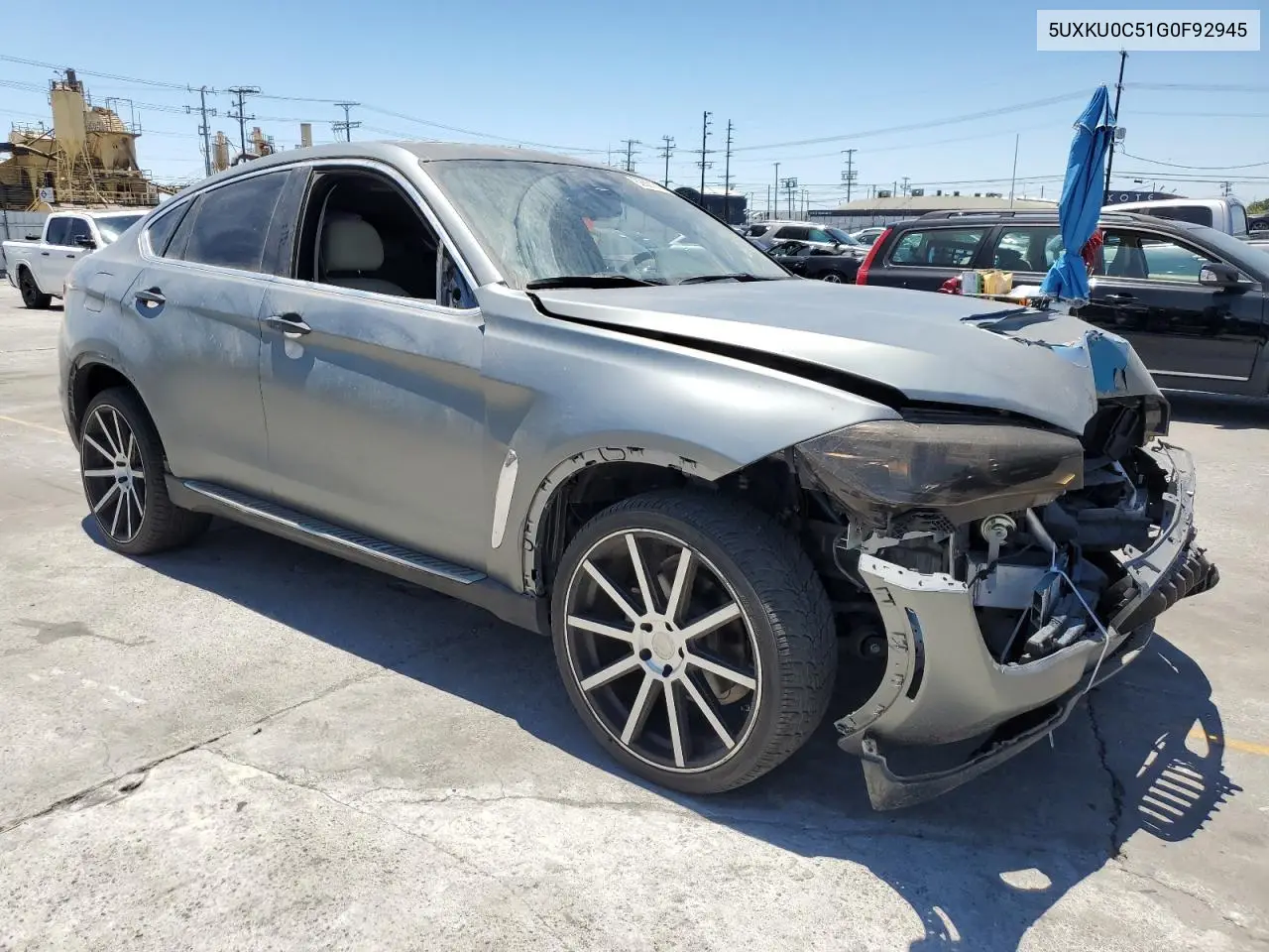 2016 BMW X6 Sdrive35I VIN: 5UXKU0C51G0F92945 Lot: 62681315