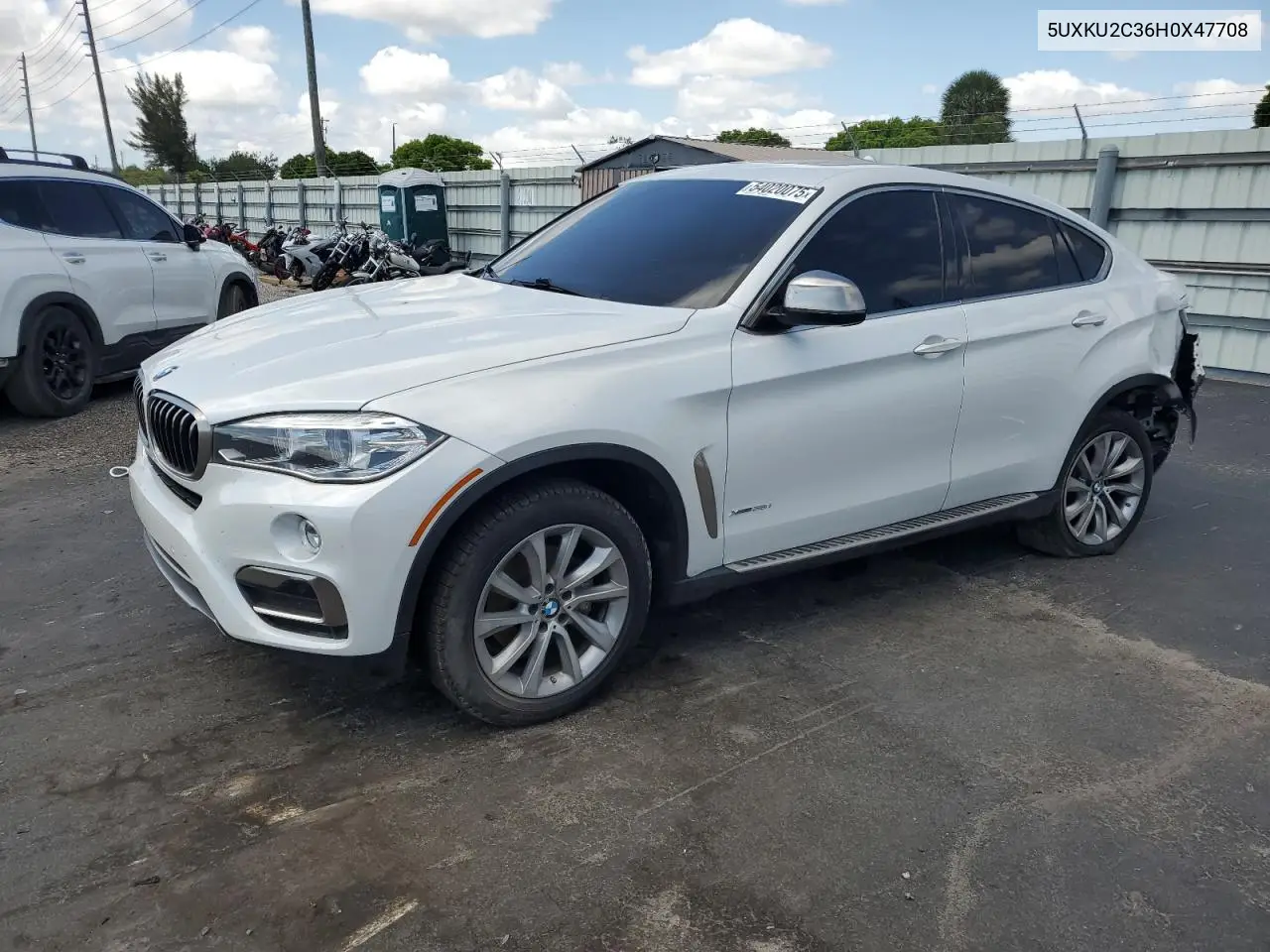 2017 BMW X6 xDrive35I VIN: 5UXKU2C36H0X47708 Lot: 54020075
