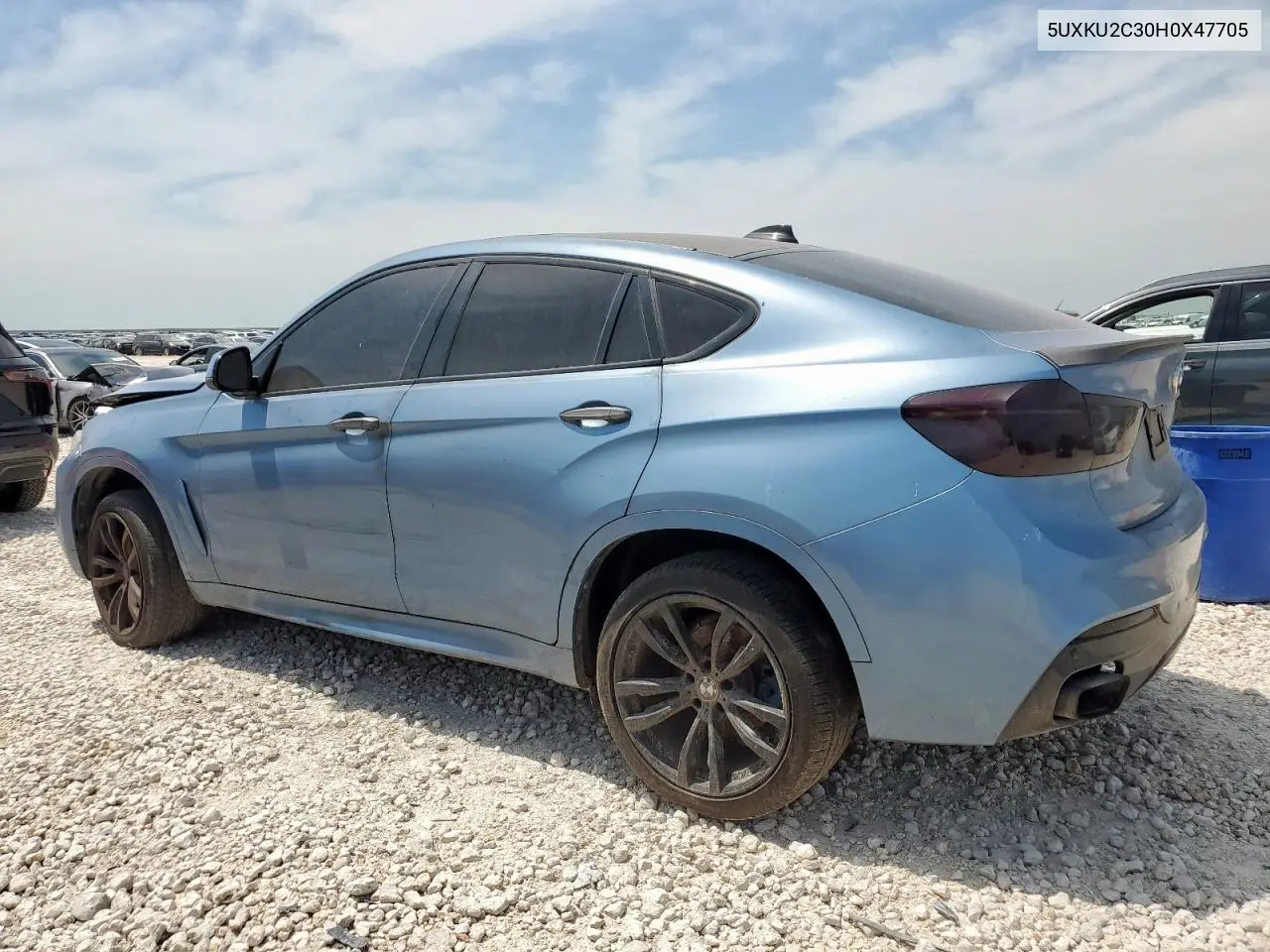2017 BMW X6 xDrive35I VIN: 5UXKU2C30H0X47705 Lot: 56915675