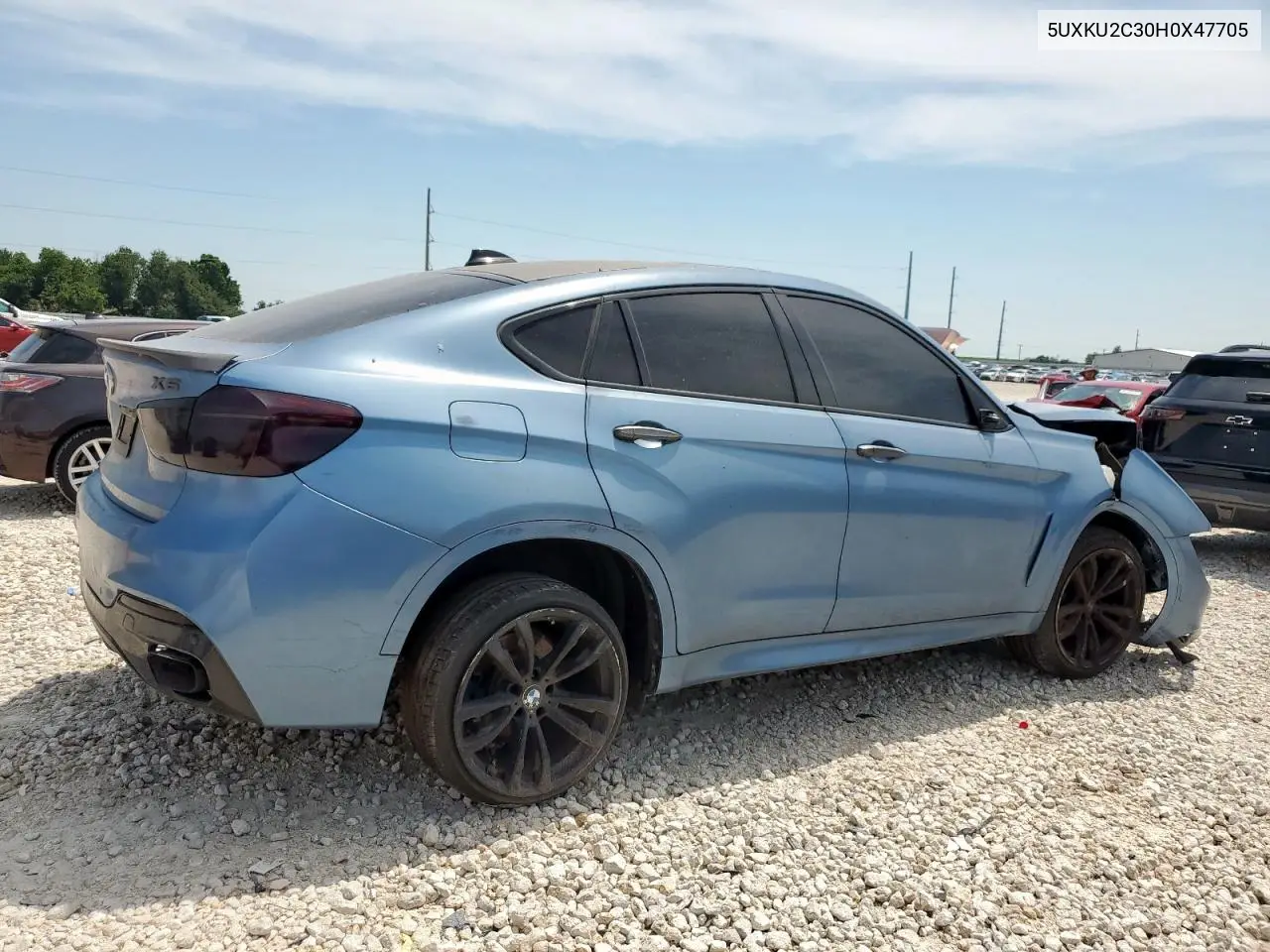 2017 BMW X6 xDrive35I VIN: 5UXKU2C30H0X47705 Lot: 56915675