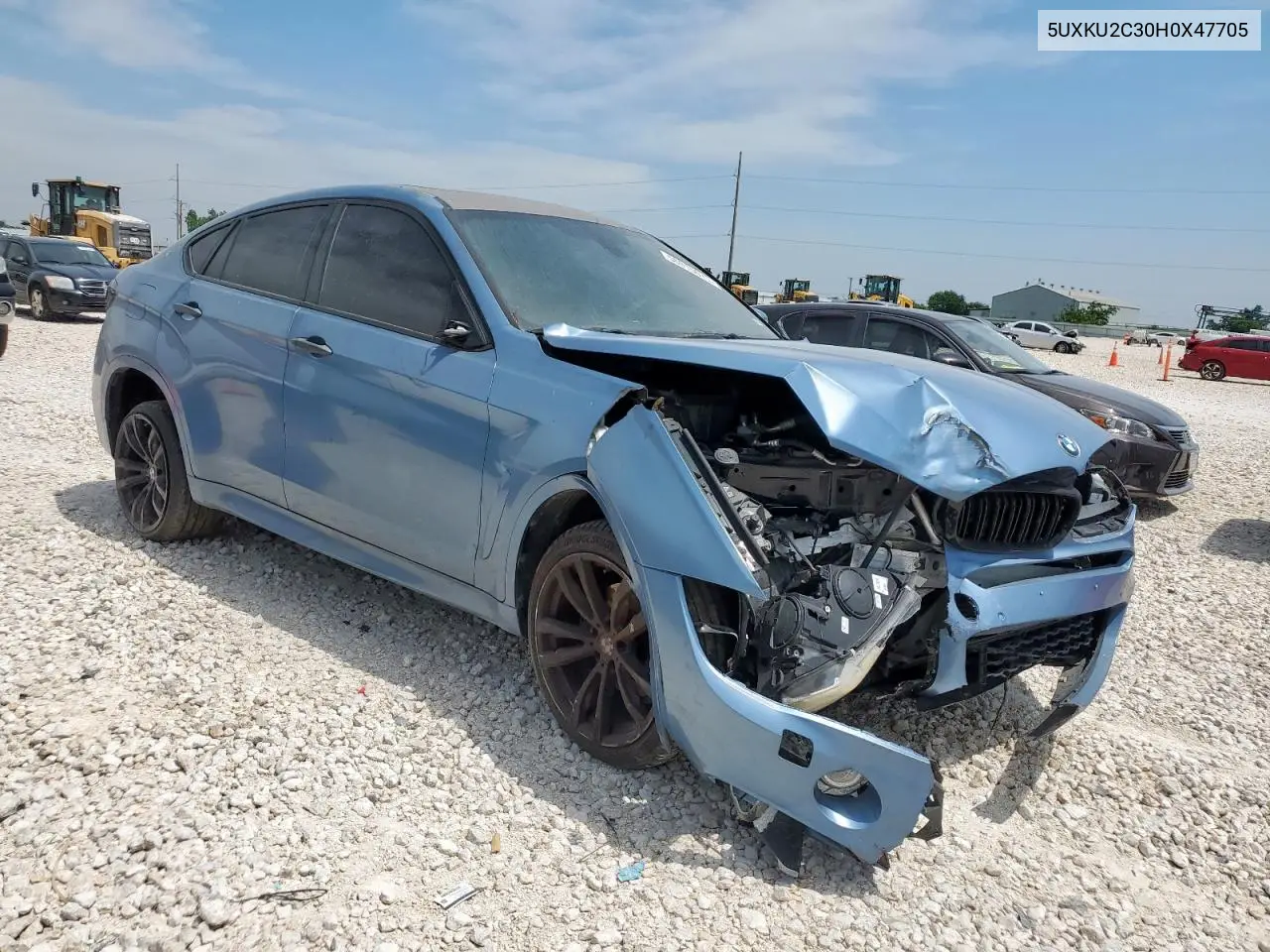 2017 BMW X6 xDrive35I VIN: 5UXKU2C30H0X47705 Lot: 56915675