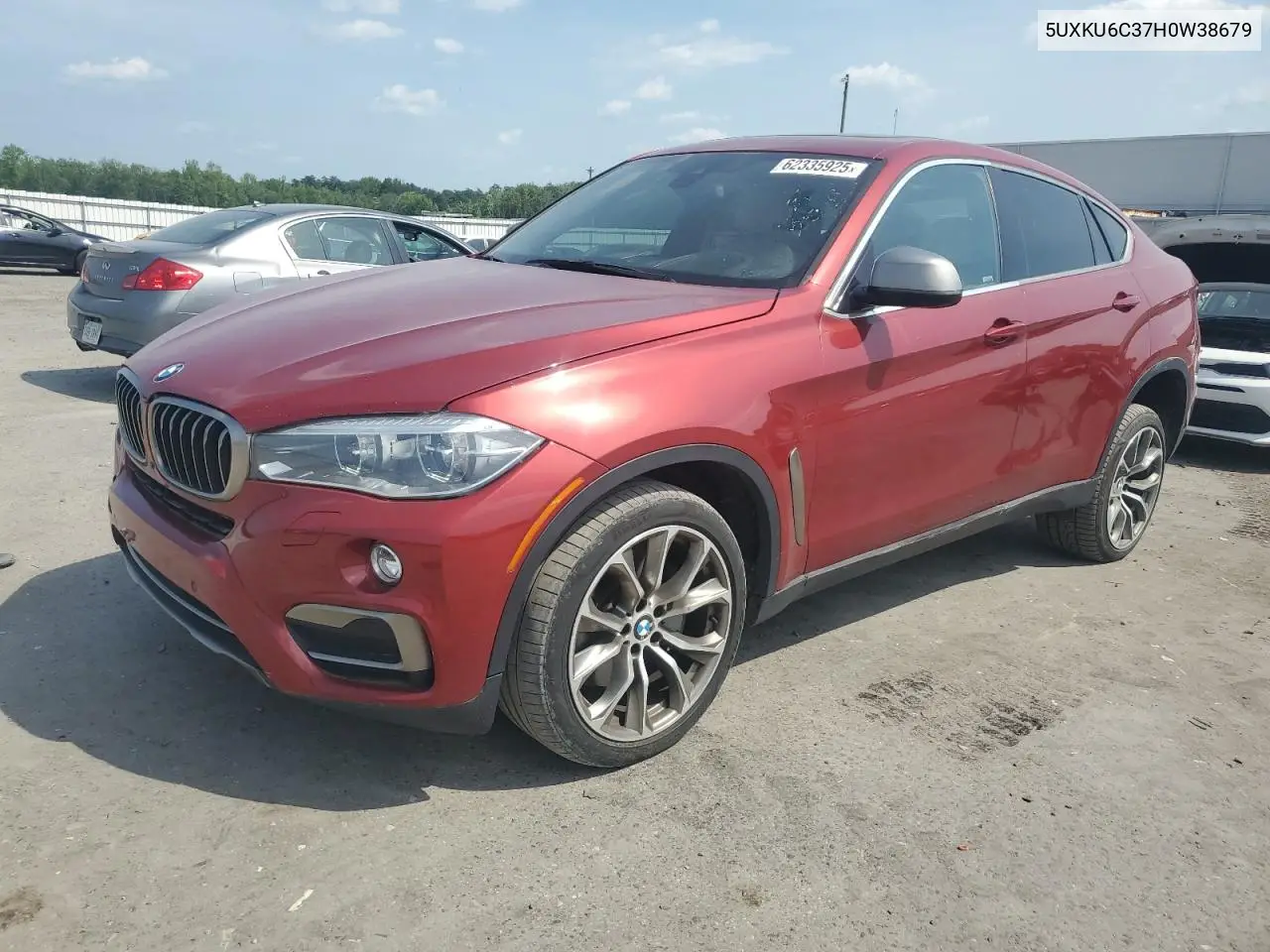 2017 BMW X6 xDrive50I VIN: 5UXKU6C37H0W38679 Lot: 62335925
