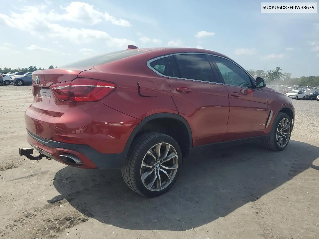 2017 BMW X6 xDrive50I VIN: 5UXKU6C37H0W38679 Lot: 62335925
