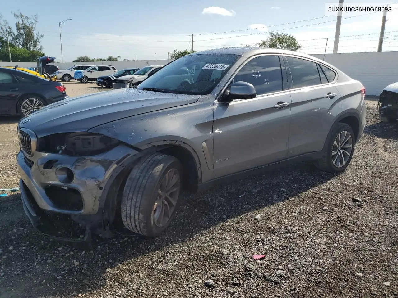 2017 BMW X6 Sdrive35I VIN: 5UXKU0C36H0G68093 Lot: 62809415