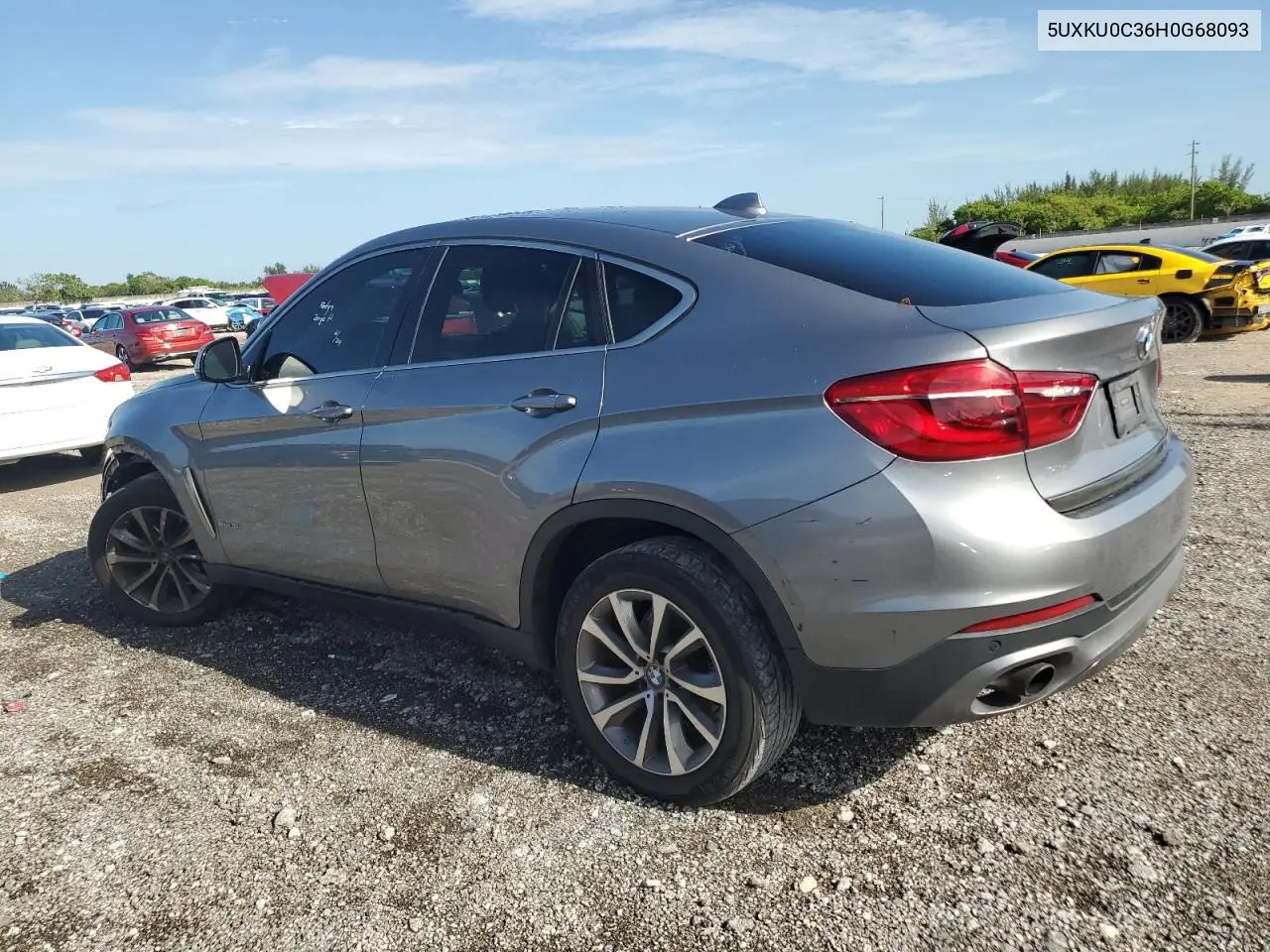 2017 BMW X6 Sdrive35I VIN: 5UXKU0C36H0G68093 Lot: 62809415