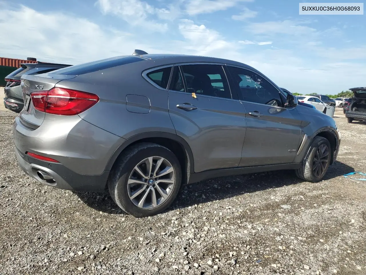 2017 BMW X6 Sdrive35I VIN: 5UXKU0C36H0G68093 Lot: 62809415