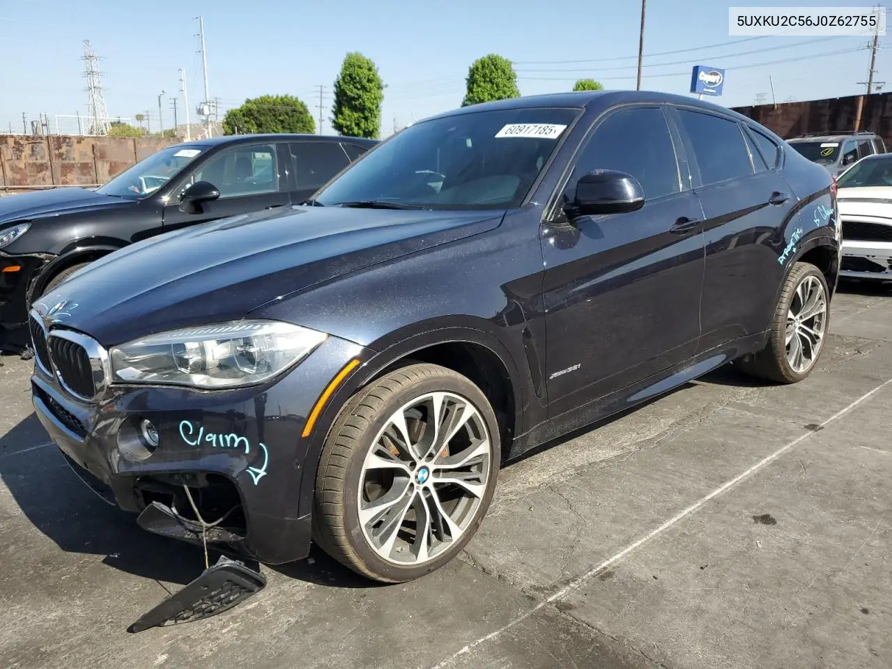 2018 BMW X6 xDrive35I VIN: 5UXKU2C56J0Z62755 Lot: 60917185
