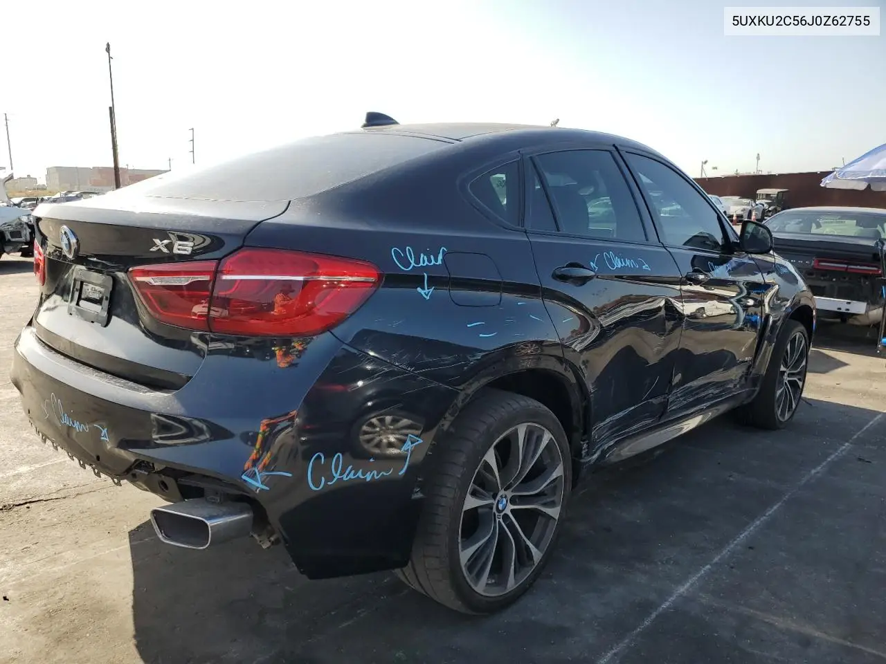 2018 BMW X6 xDrive35I VIN: 5UXKU2C56J0Z62755 Lot: 60917185