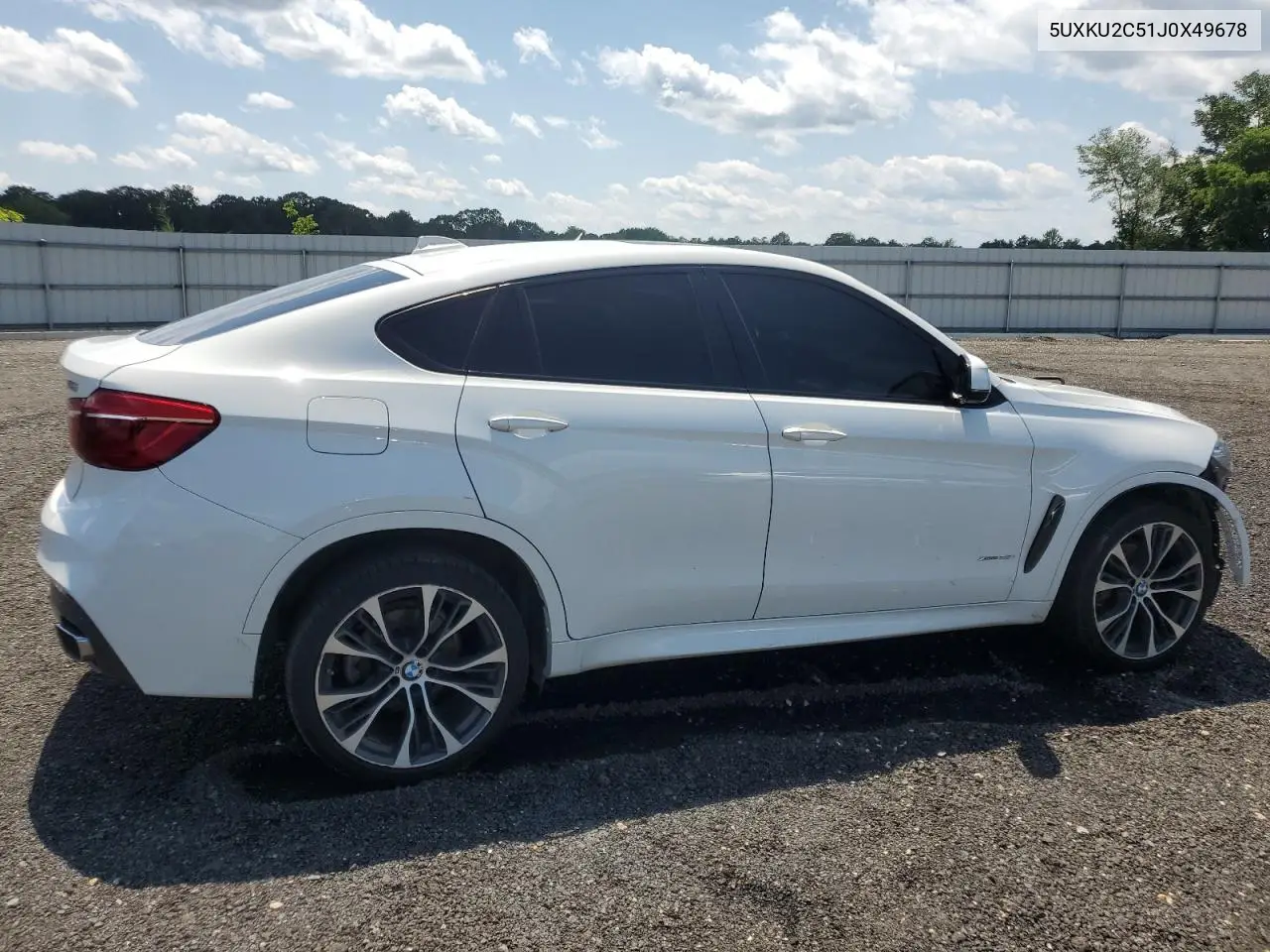 2018 BMW X6 xDrive35I VIN: 5UXKU2C51J0X49678 Lot: 61449805