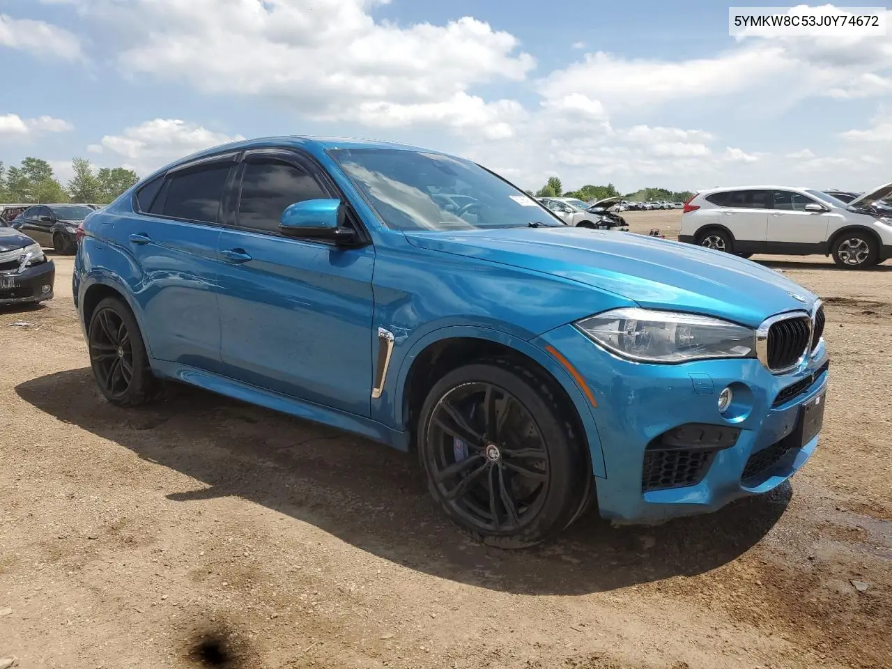 2018 BMW X6 M VIN: 5YMKW8C53J0Y74672 Lot: 62068425