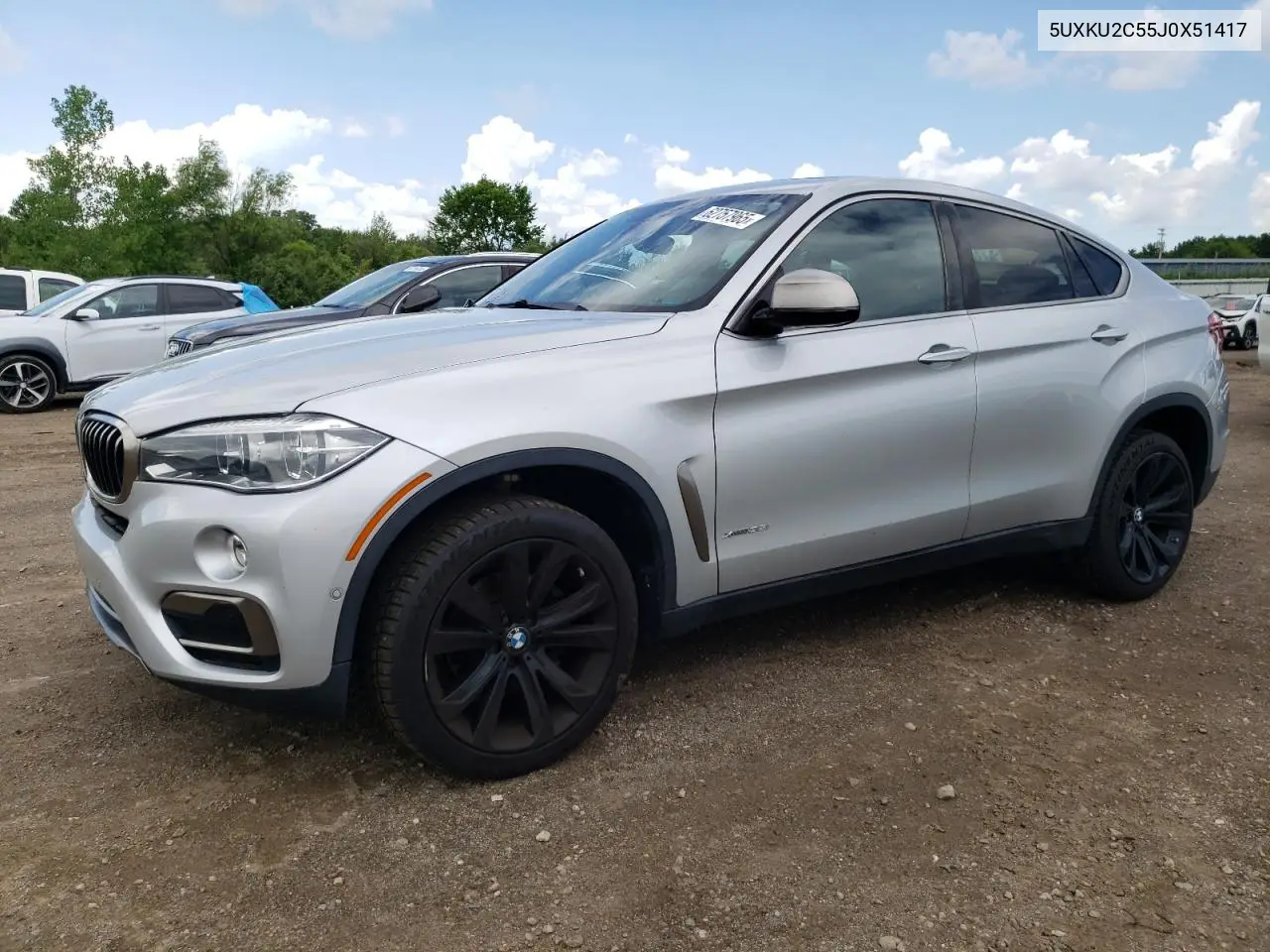 2018 BMW X6 xDrive35I VIN: 5UXKU2C55J0X51417 Lot: 62757965