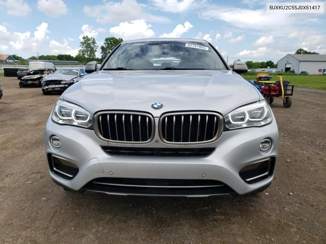 2018 BMW X6 xDrive35I VIN: 5UXKU2C55J0X51417 Lot: 62757965