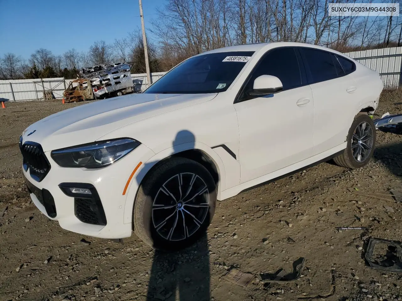 2021 BMW X6 xDrive40I VIN: 5UXCY6C03M9G44308 Lot: 48381675