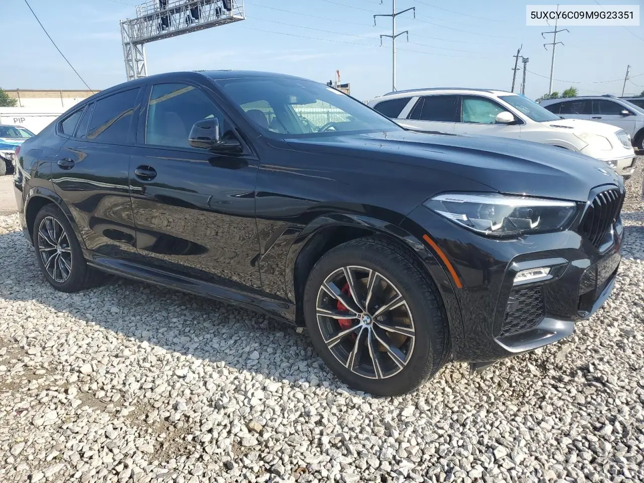 2021 BMW X6 xDrive40I VIN: 5UXCY6C09M9G23351 Lot: 62009505