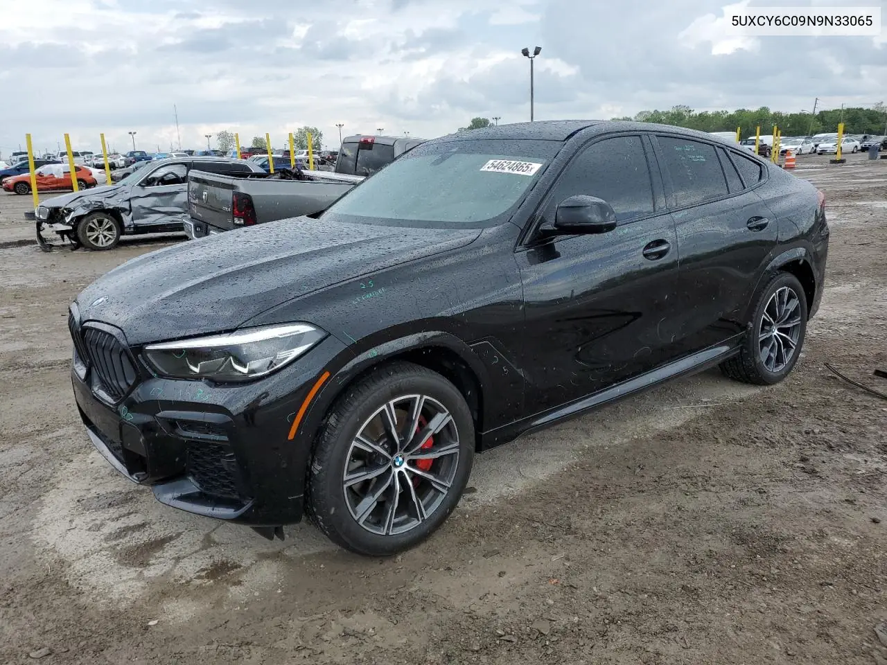 2022 BMW X6 xDrive40I VIN: 5UXCY6C09N9N33065 Lot: 54624865
