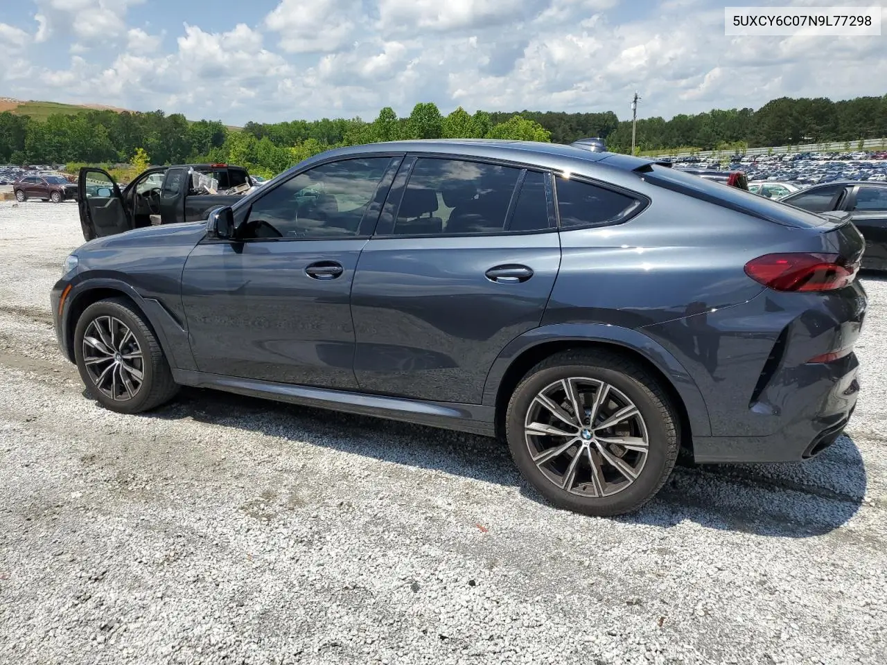 2022 BMW X6 xDrive40I VIN: 5UXCY6C07N9L77298 Lot: 56392885