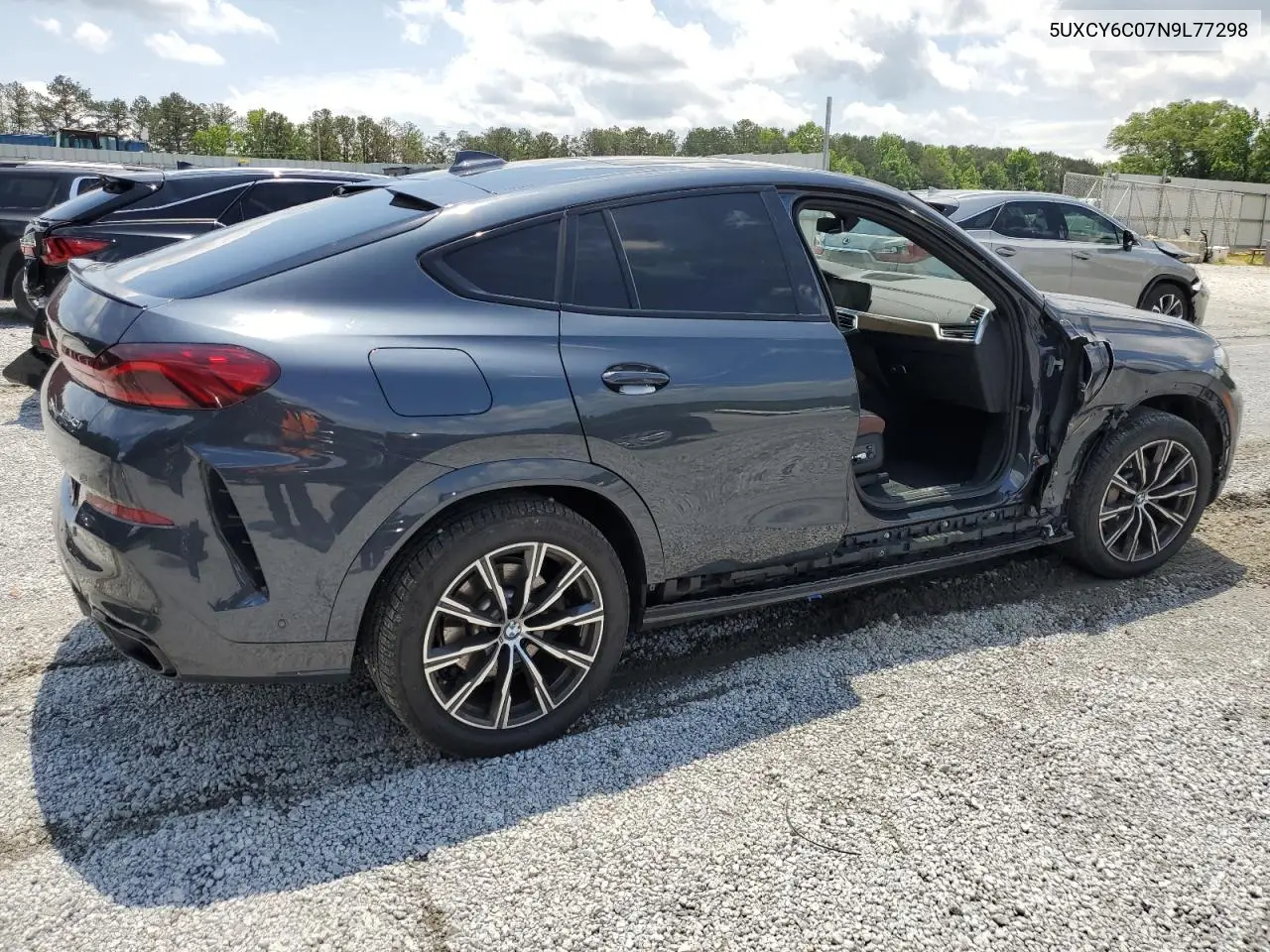 2022 BMW X6 xDrive40I VIN: 5UXCY6C07N9L77298 Lot: 56392885