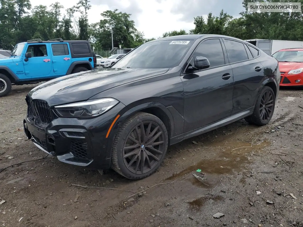 2022 BMW X6 xDrive40I VIN: 5UXCY6C06N9K34780 Lot: 64225785