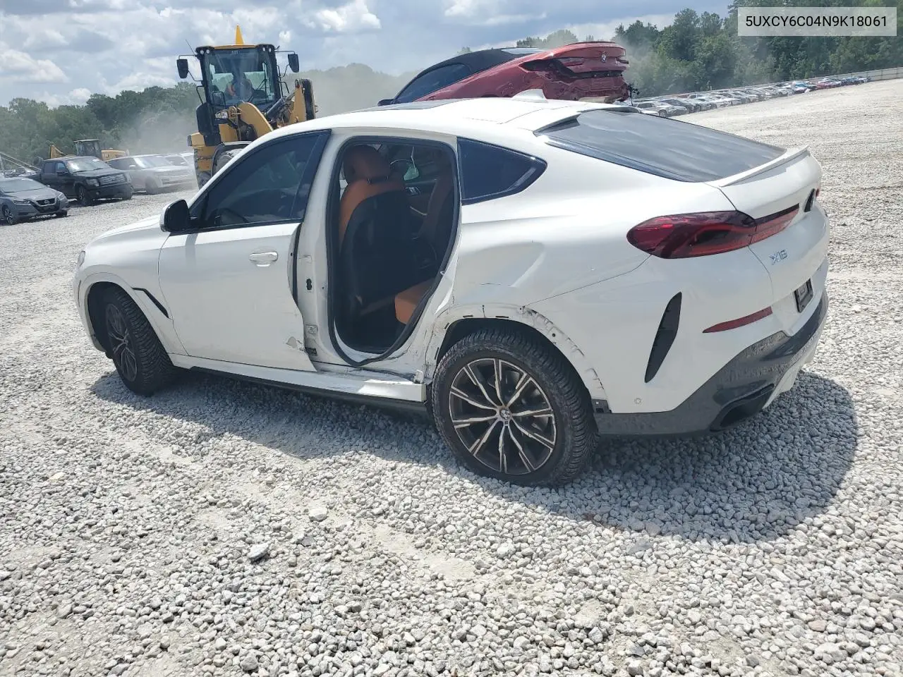 2022 BMW X6 xDrive40I VIN: 5UXCY6C04N9K18061 Lot: 64373235