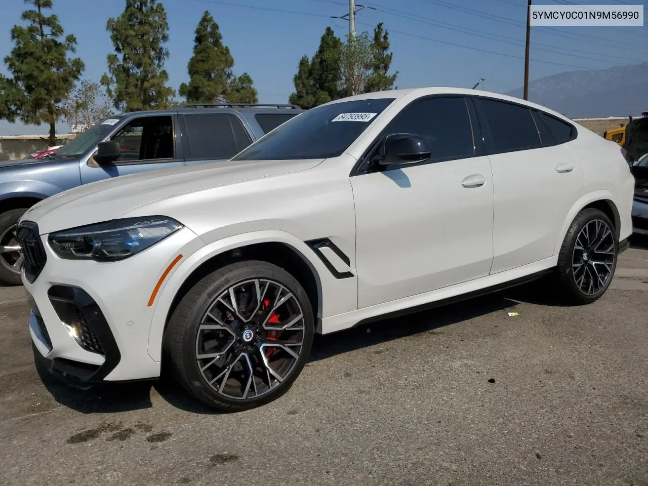 2022 BMW X6 M VIN: 5YMCY0C01N9M56990 Lot: 64793995