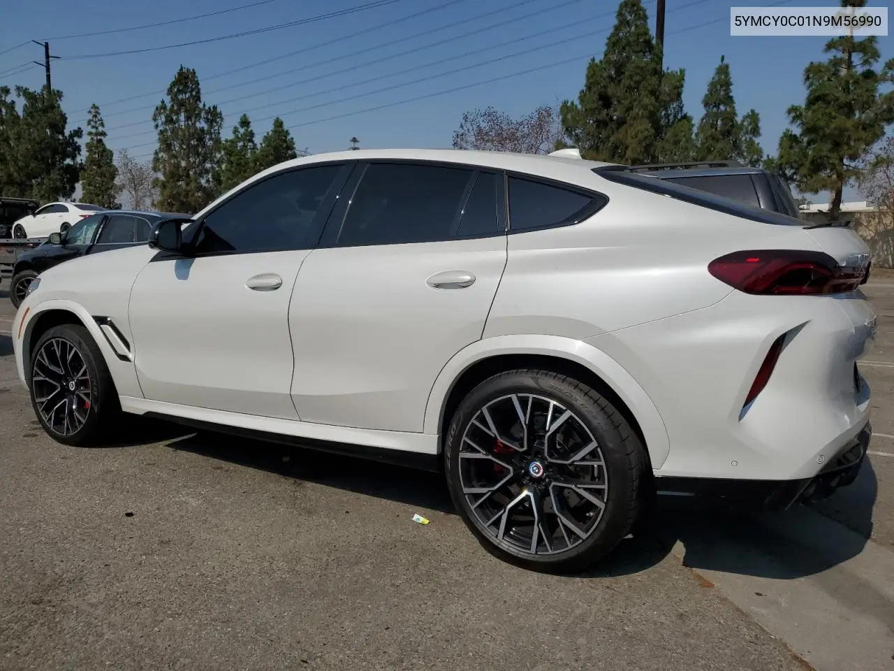 2022 BMW X6 M VIN: 5YMCY0C01N9M56990 Lot: 64793995