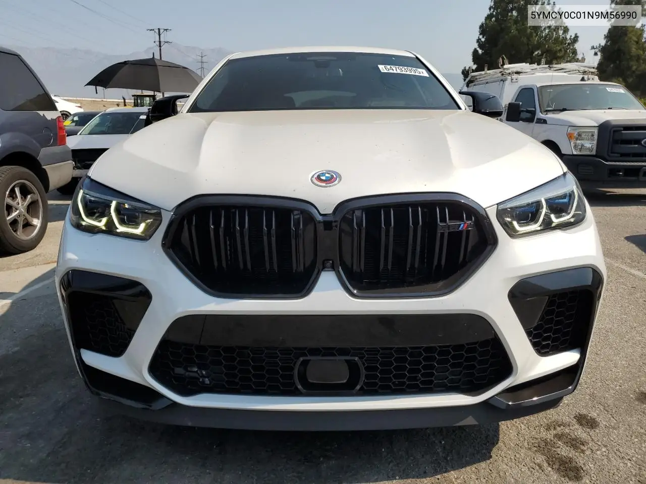 2022 BMW X6 M VIN: 5YMCY0C01N9M56990 Lot: 64793995