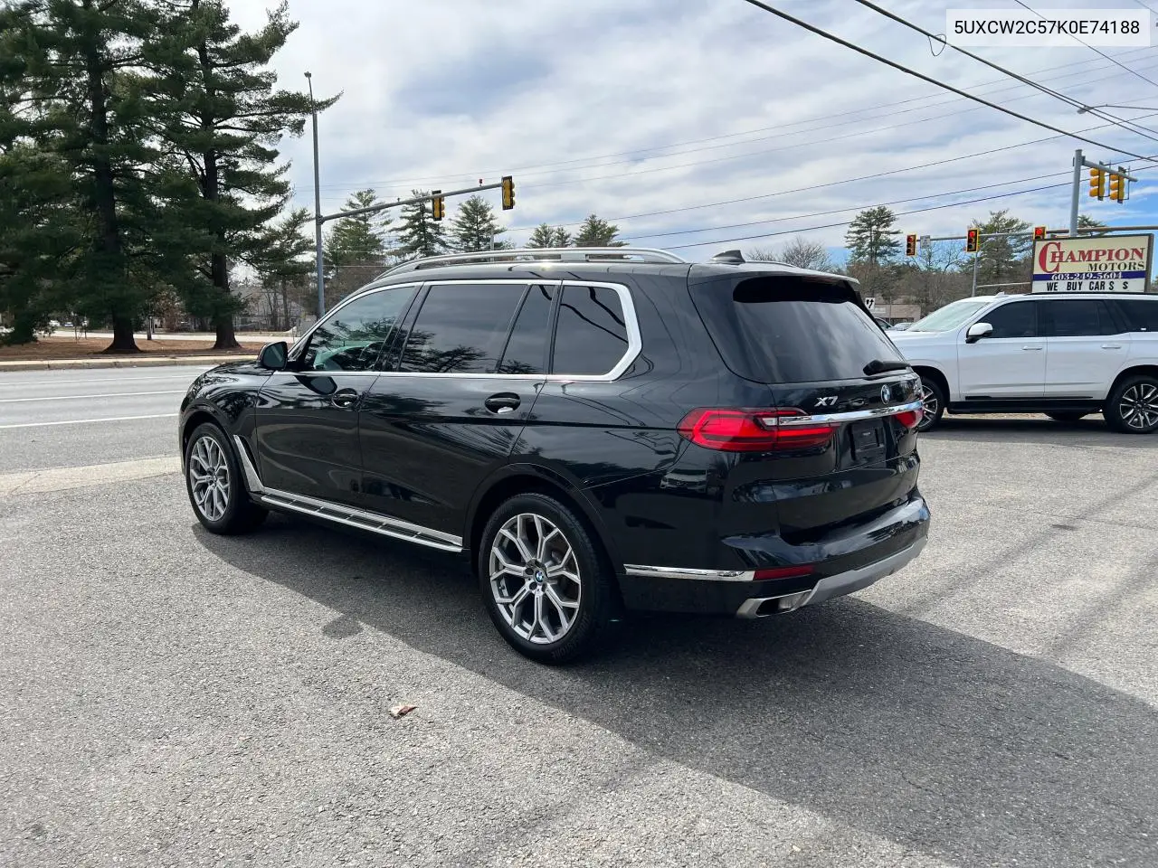 2019 BMW X7 xDrive40I VIN: 5UXCW2C57K0E74188 Lot: 49960425