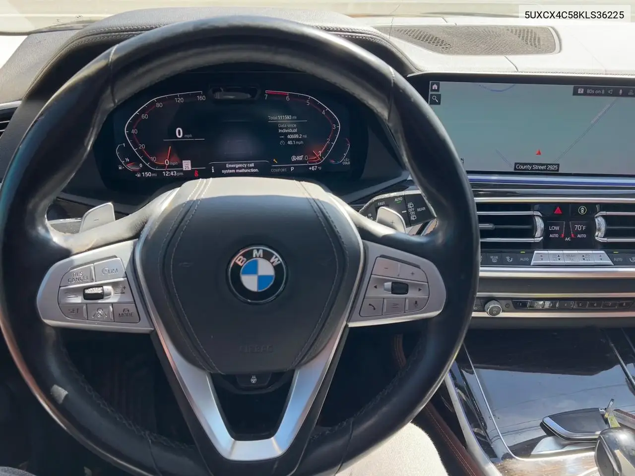 2019 BMW X7 xDrive50I VIN: 5UXCX4C58KLS36225 Lot: 53399425