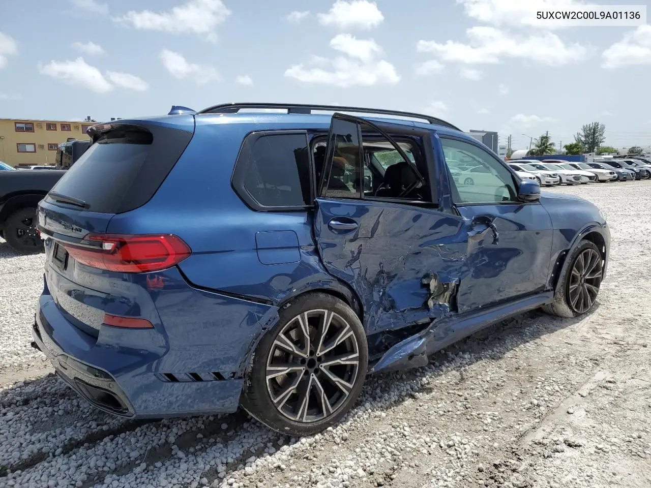 2020 BMW X7 xDrive40I VIN: 5UXCW2C00L9A01136 Lot: 59719445