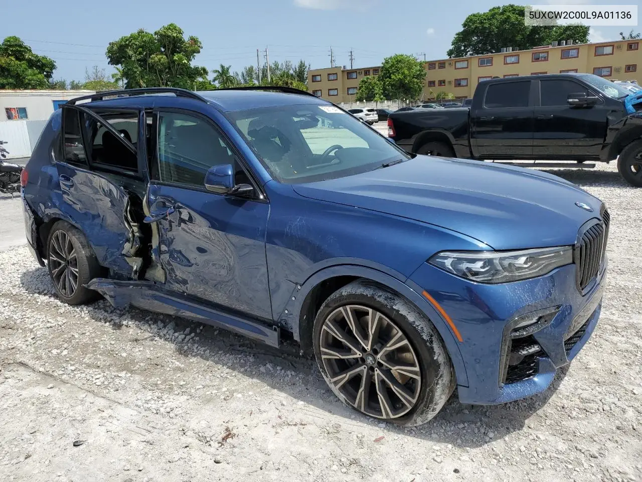 2020 BMW X7 xDrive40I VIN: 5UXCW2C00L9A01136 Lot: 59719445