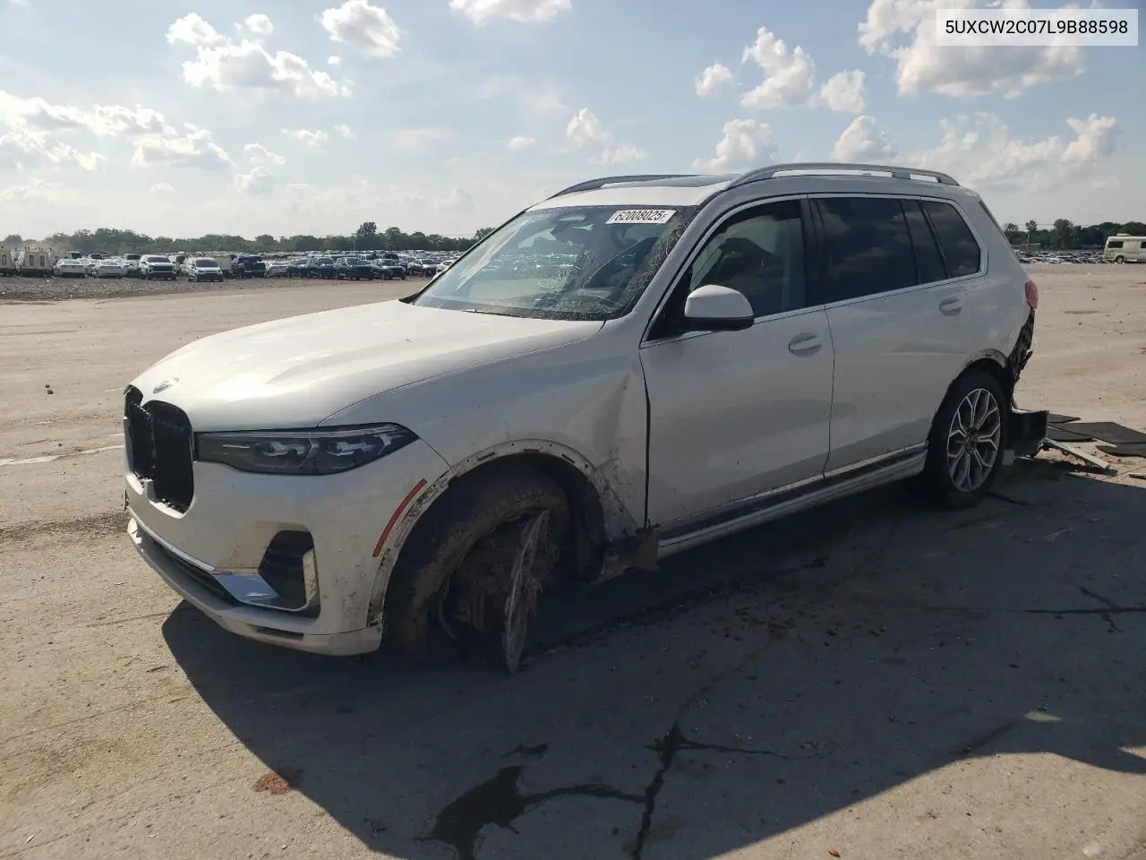 2020 BMW X7 xDrive40I VIN: 5UXCW2C07L9B88598 Lot: 62008025