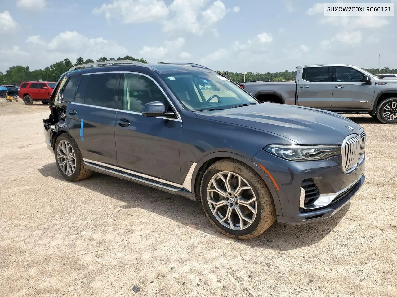 2020 BMW X7 xDrive40I VIN: 5UXCW2C0XL9C60121 Lot: 62057235